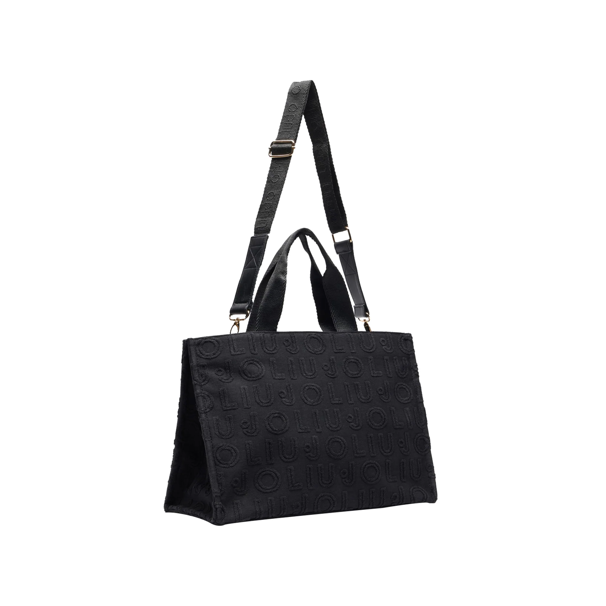 Borsa Donna tote logo jacquard Nero - Image 2