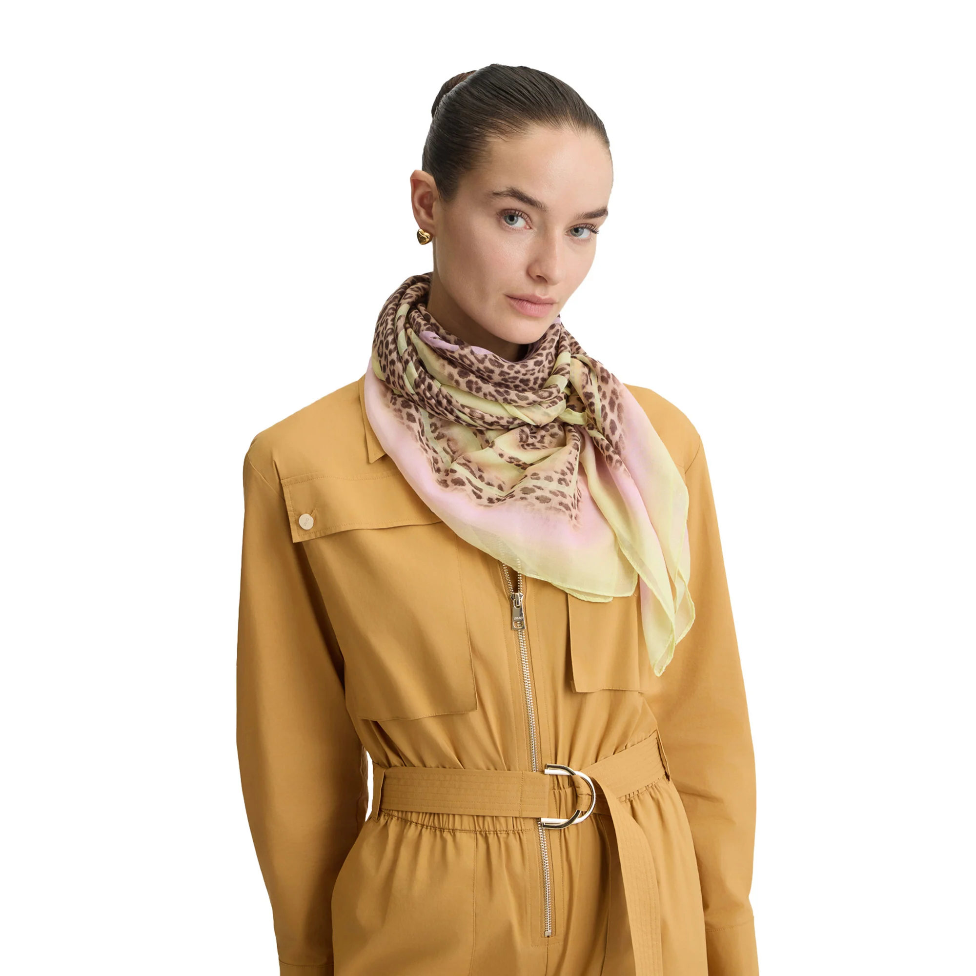 Foulard Donna con stampa animalier Giallo - Image 4