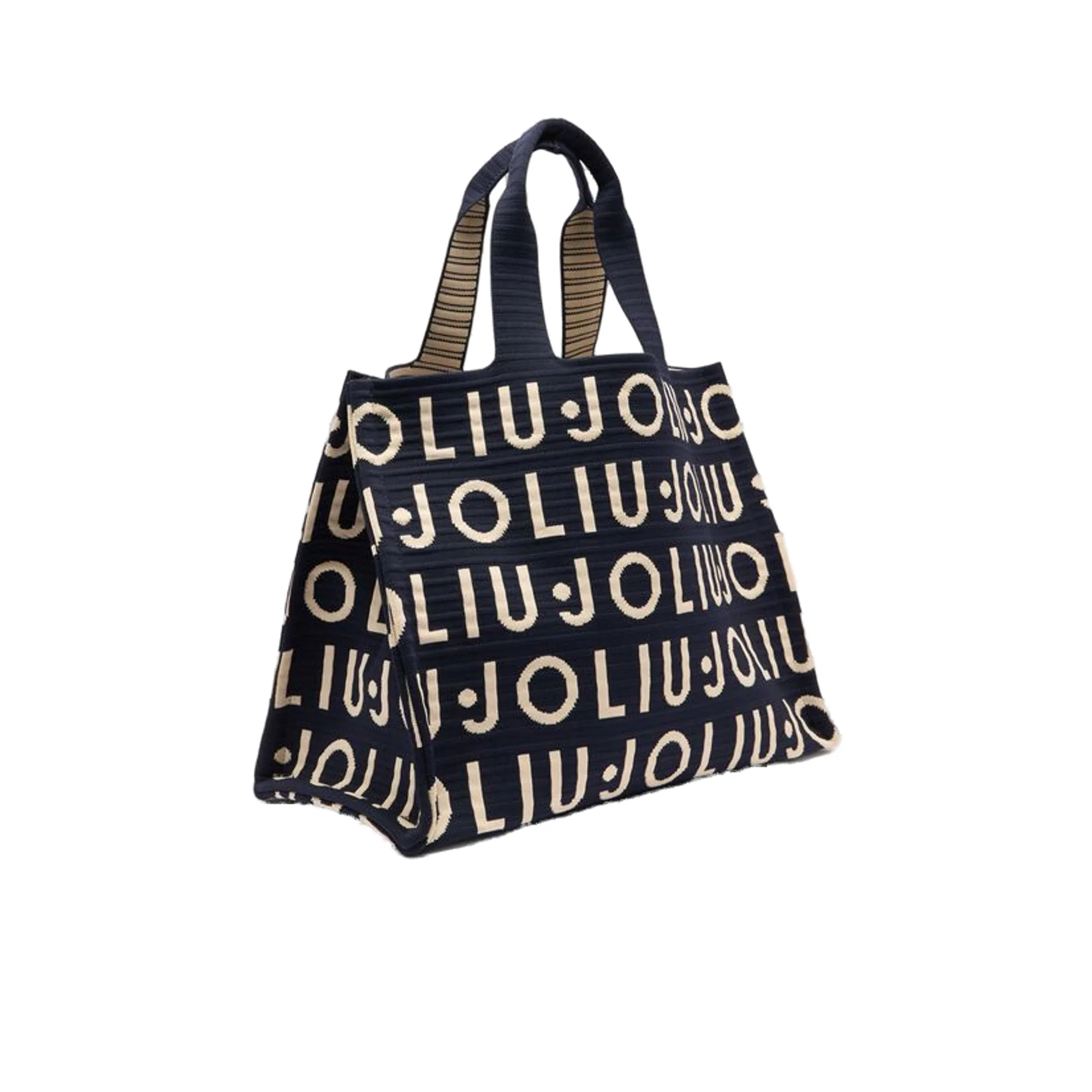 Borsa tote Donna media in maglia logata - Image 2