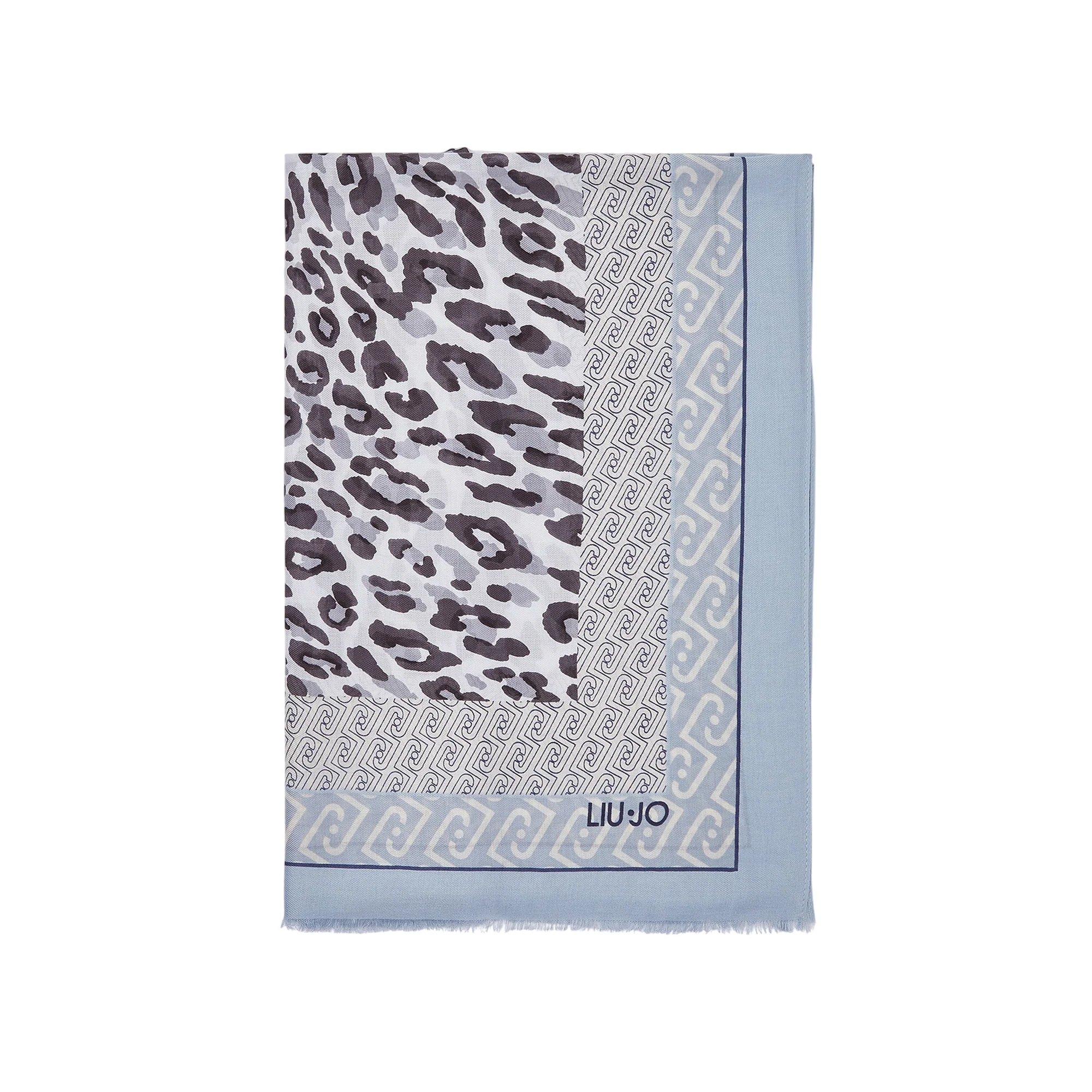 Foulard Donna con stampa animalier Celeste - Image 2