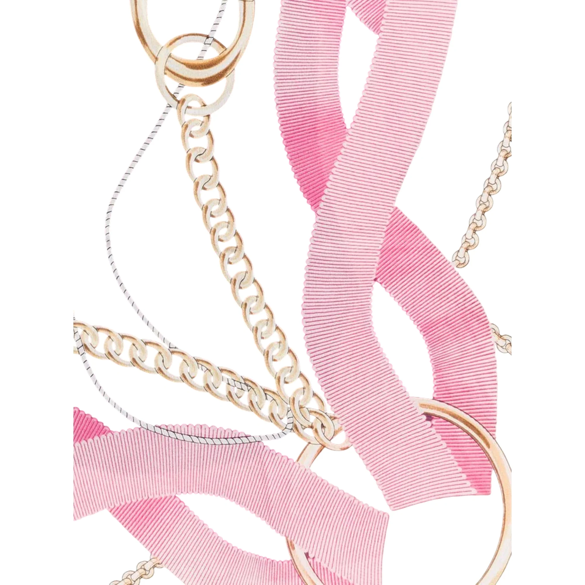 Foulard con stampe sulle tonalità del rosa - Image 2