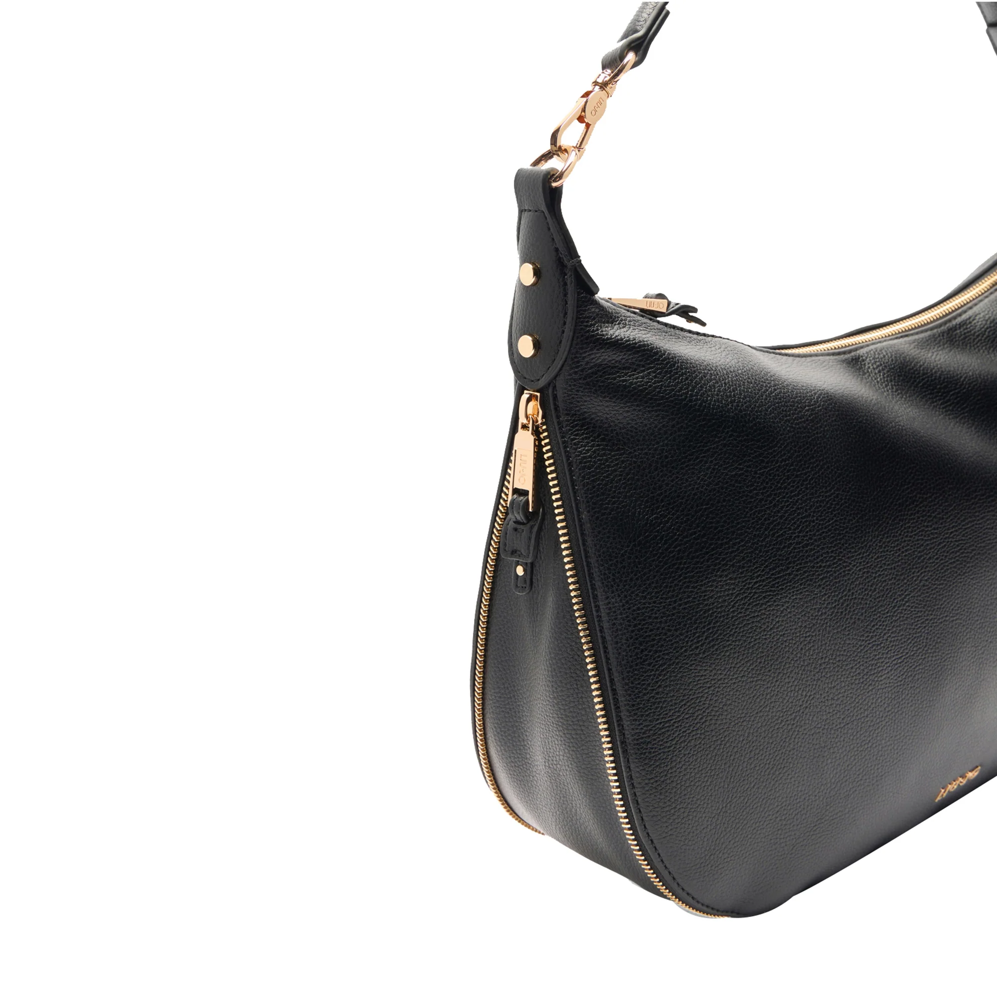 Borsa a spalla in poliuretano bottalato Nero - Image 3