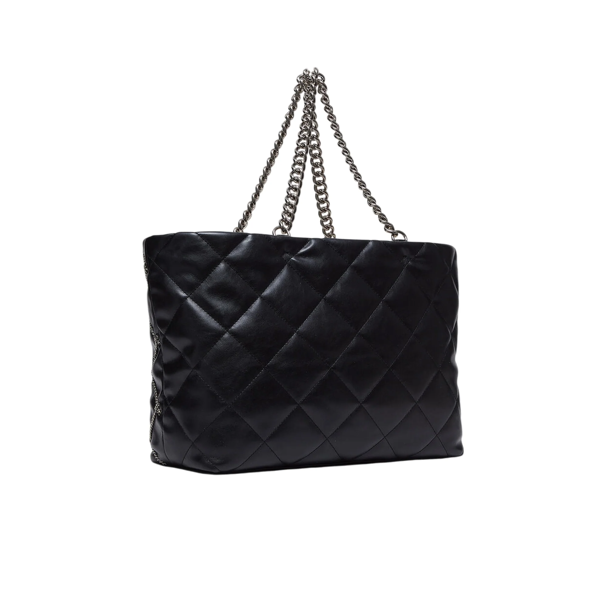 Tote bag grande LaPuffy con catene Nero - Image 2