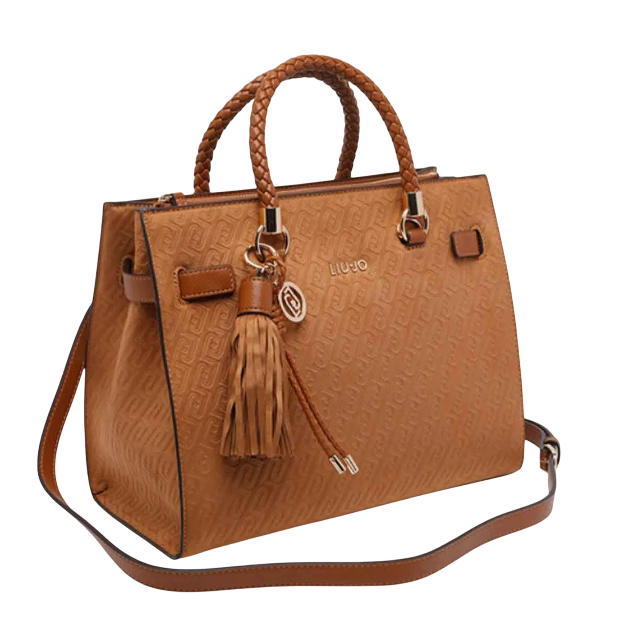 Borsa a mano marrone con nappa - Image 3