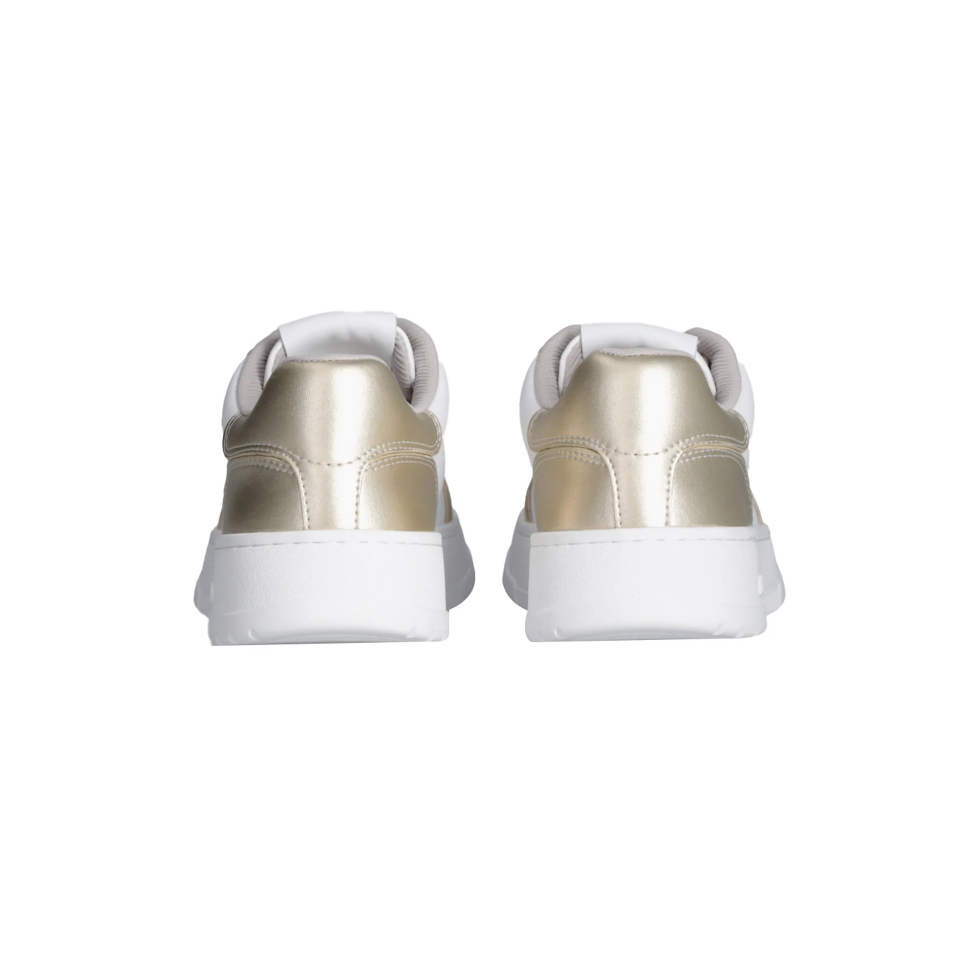 Sneakers Donna in pelle con inserti oro - Image 3