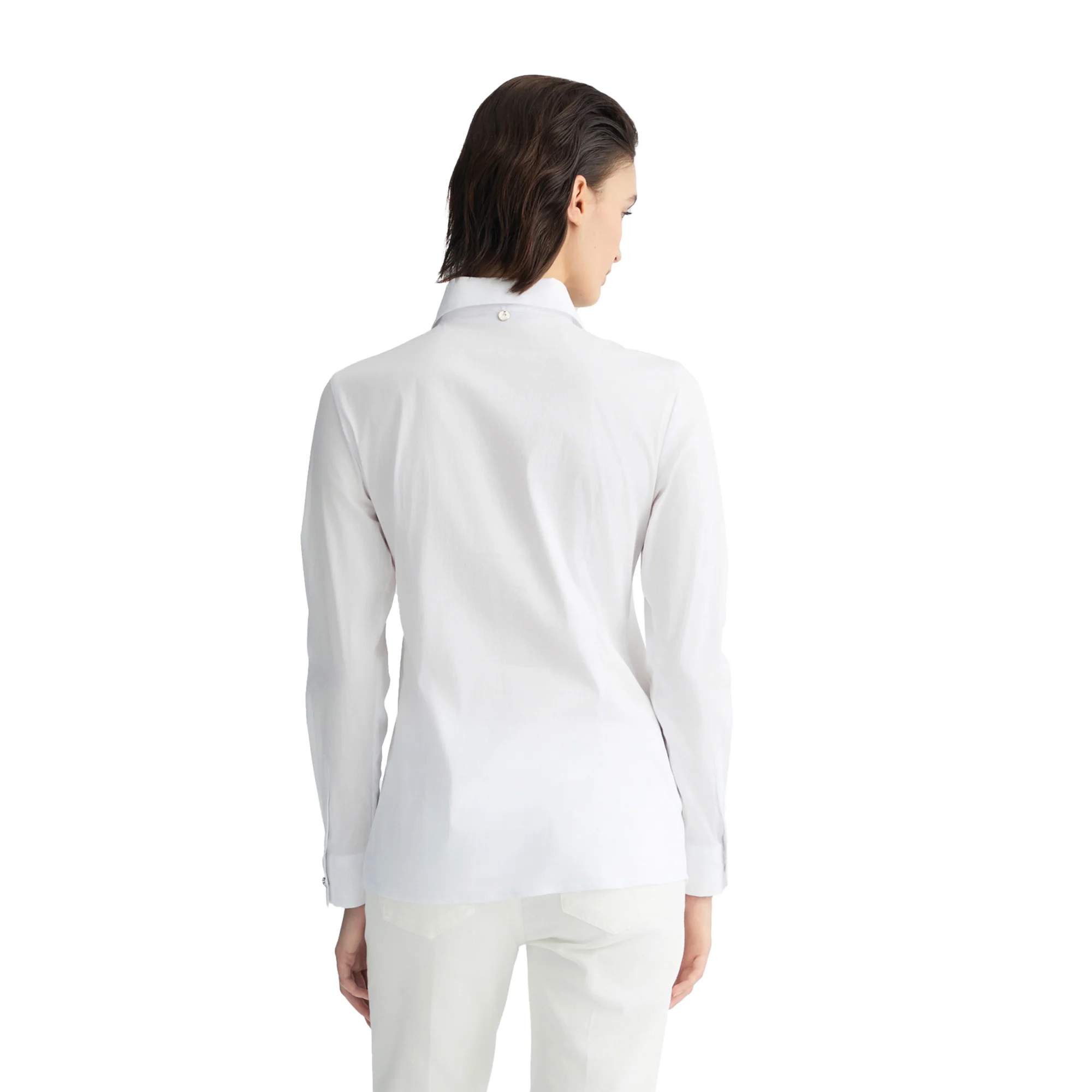 Camicia Donna bianca con bottoni gioiello - Image 3