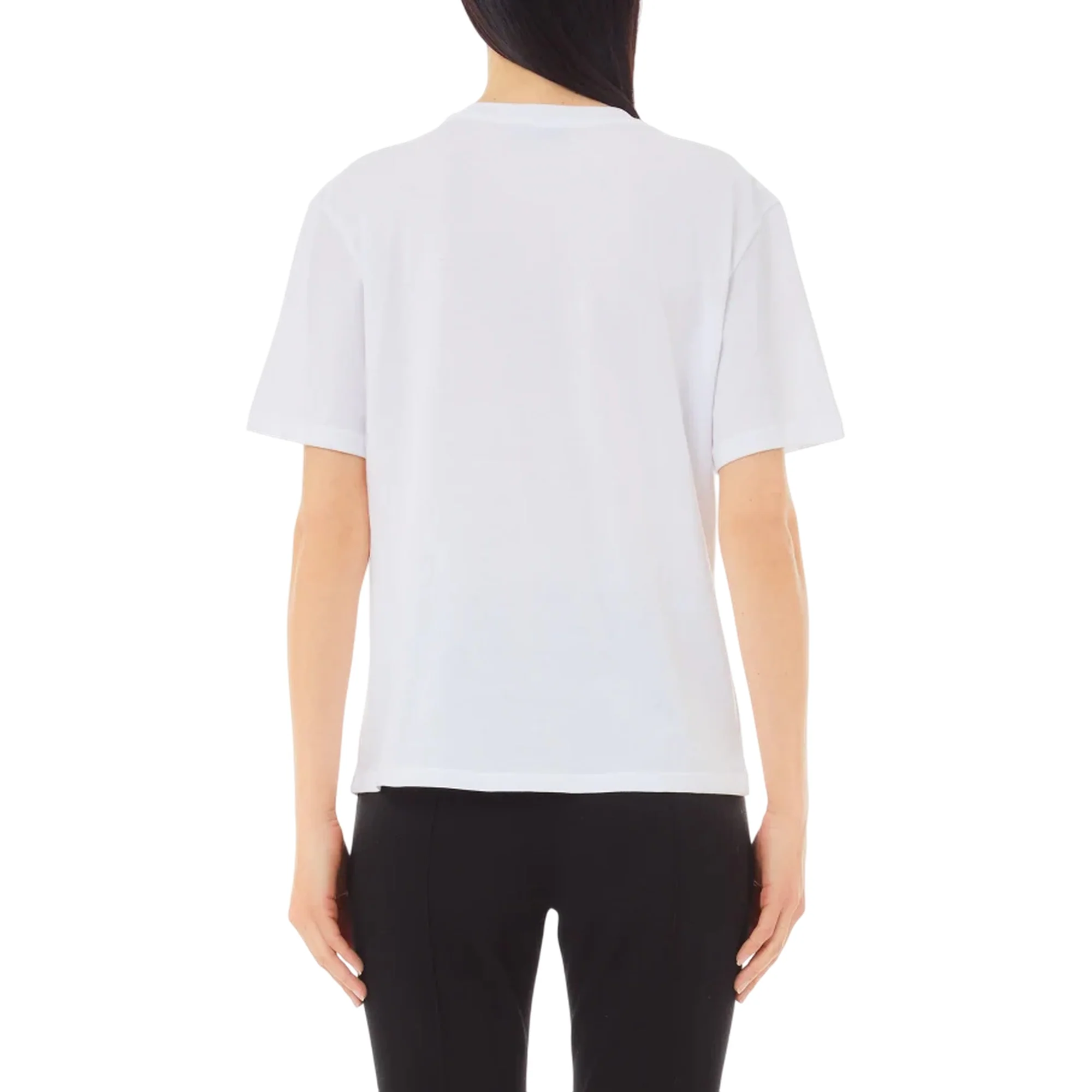 T-shirt Bianca da Donna con palme ricamate con strass - Image 3