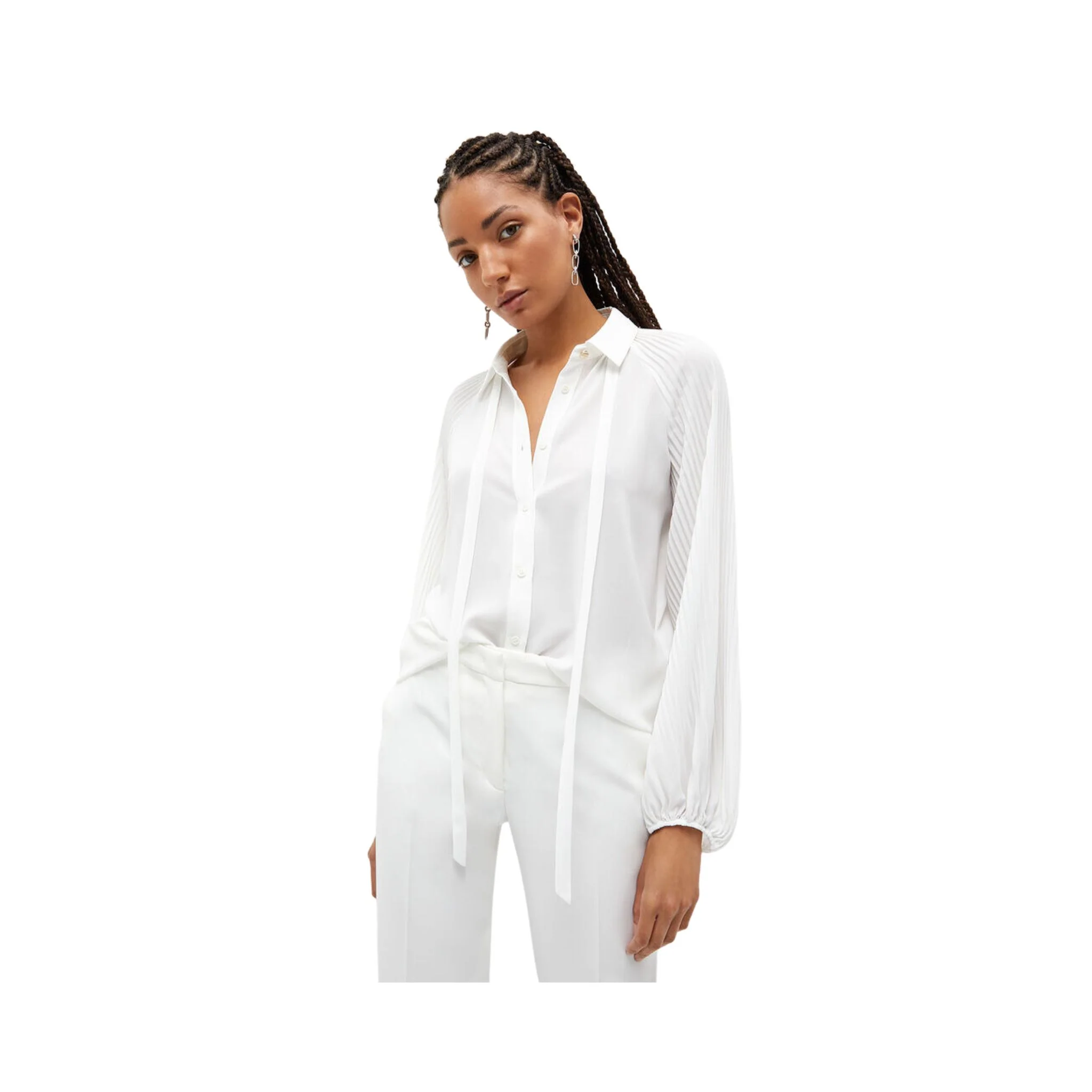 Camicia Donna con fiocco al colletto - Image 2
