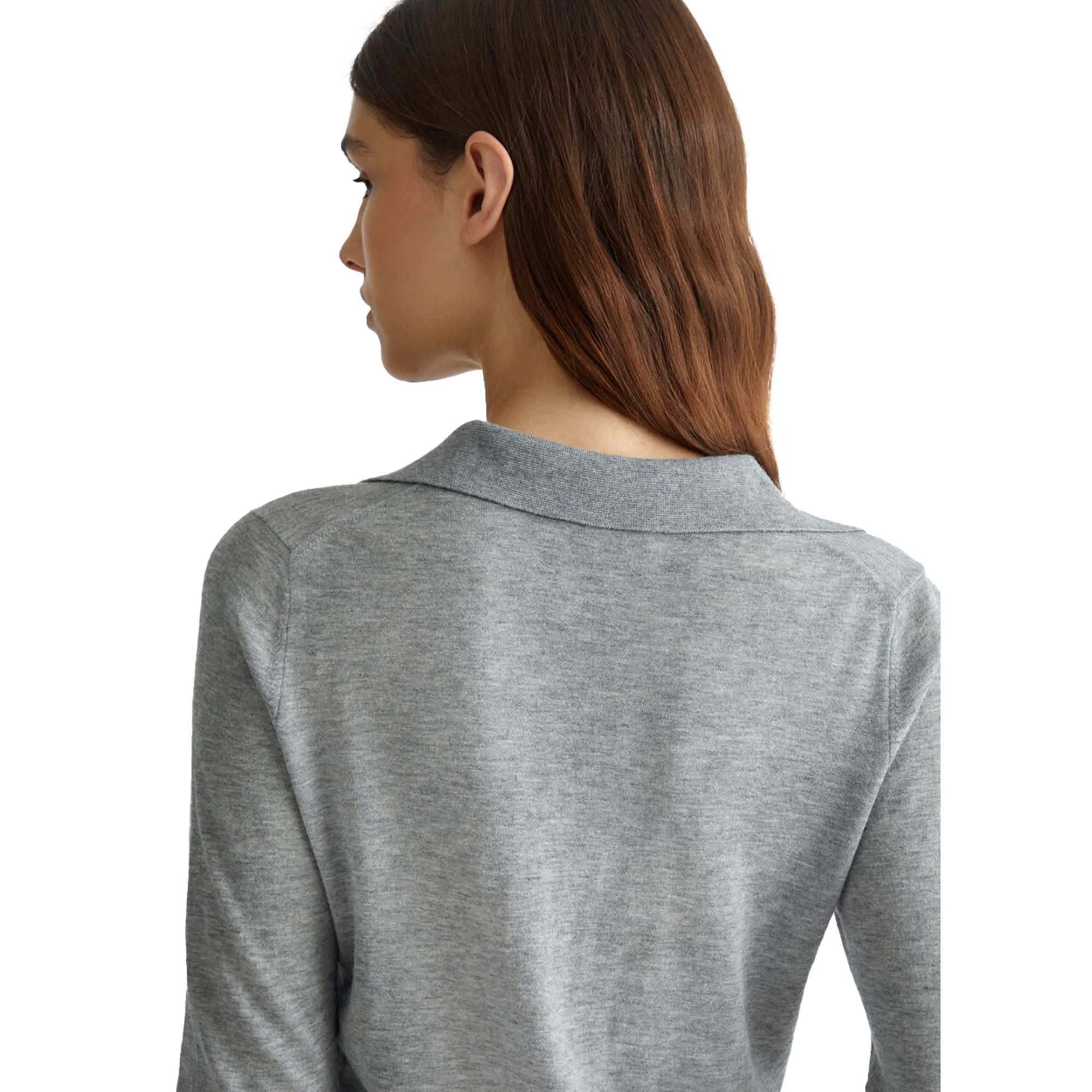 Polo Donna in misto cashmere Grigio - Image 5