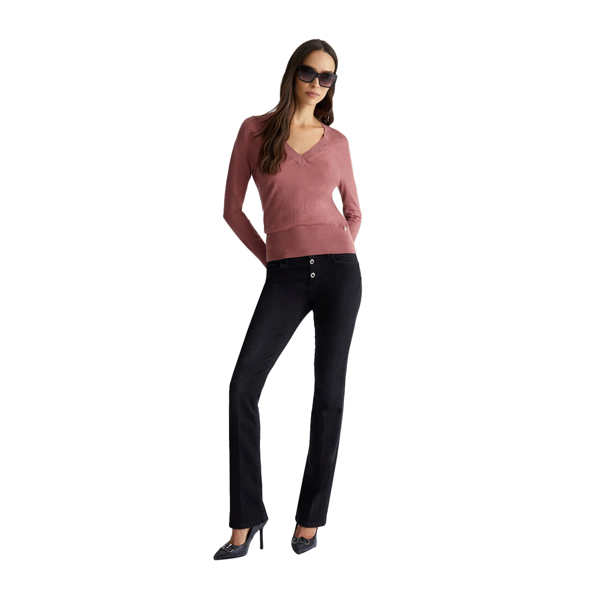 Maglia Donna in cotone e cashmere Rosa - Image 7