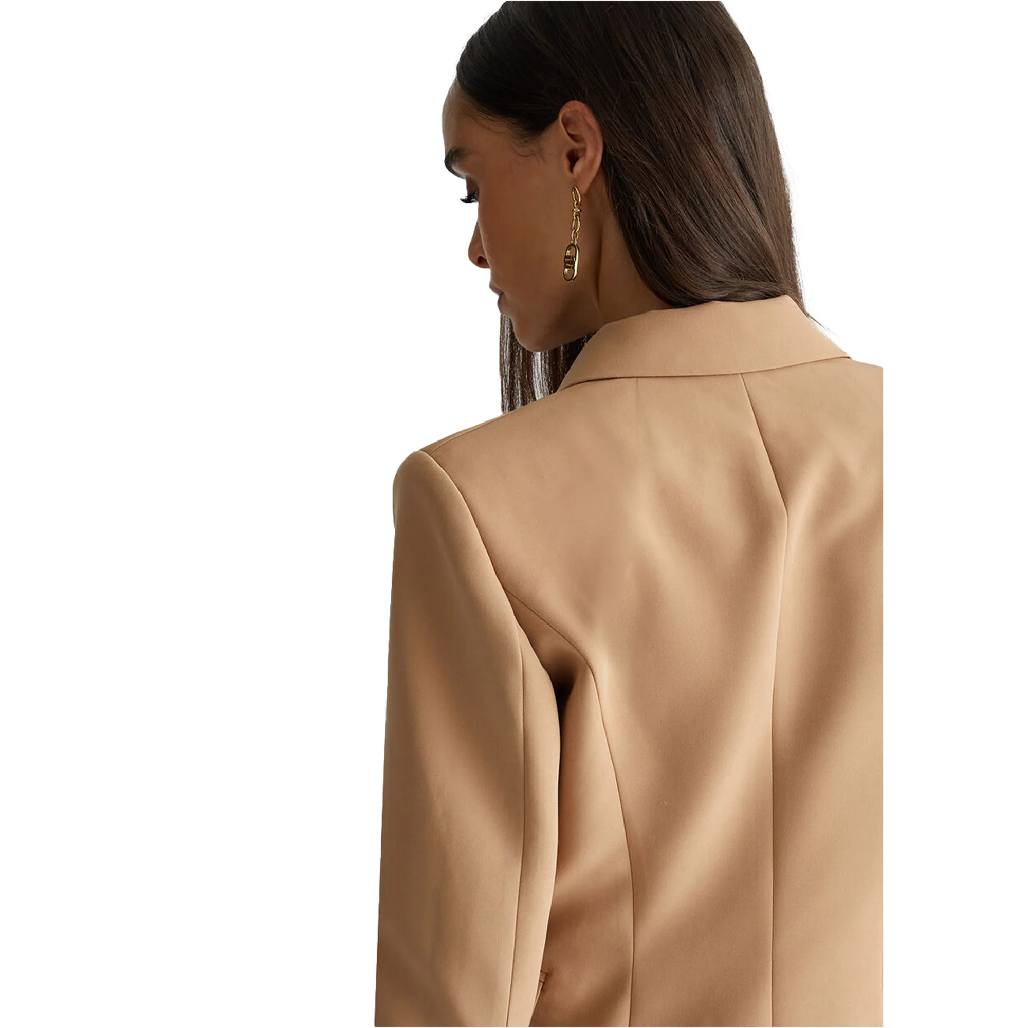 Blazer Donna Stretch monopetto Marrone chiaro - Image 6