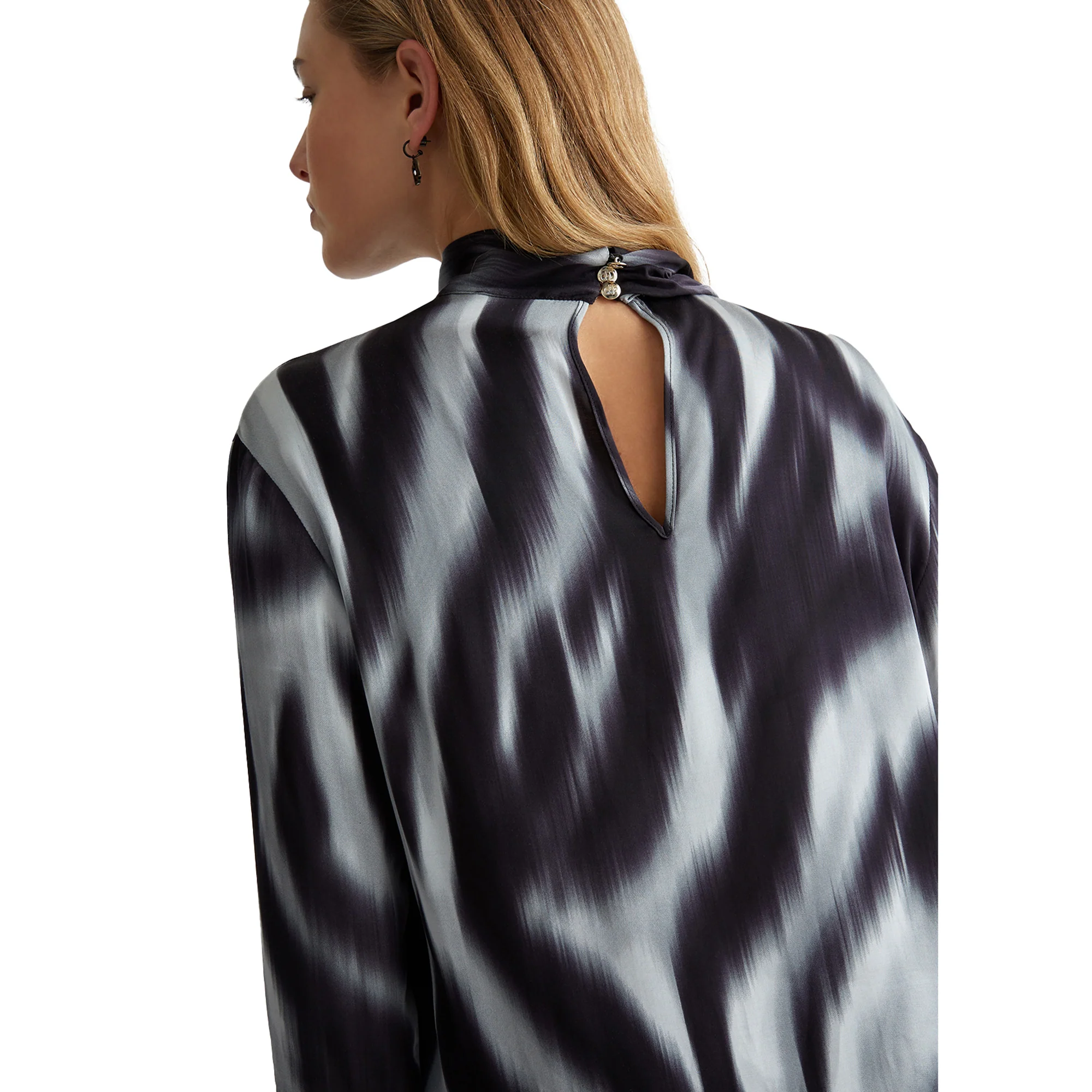 Blusa Donna in raso con stampa zebrata - Image 4