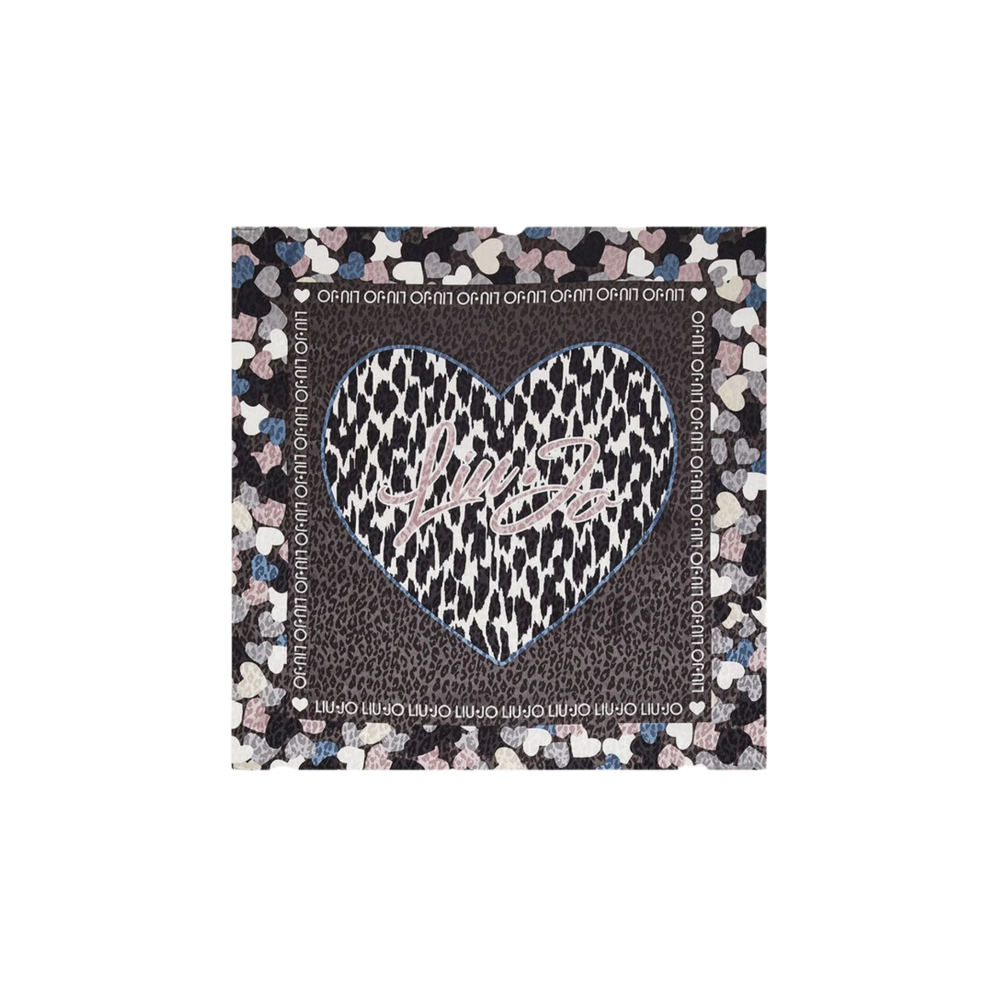 Foulard Donna con bordi fantasia a cuori - Image 3