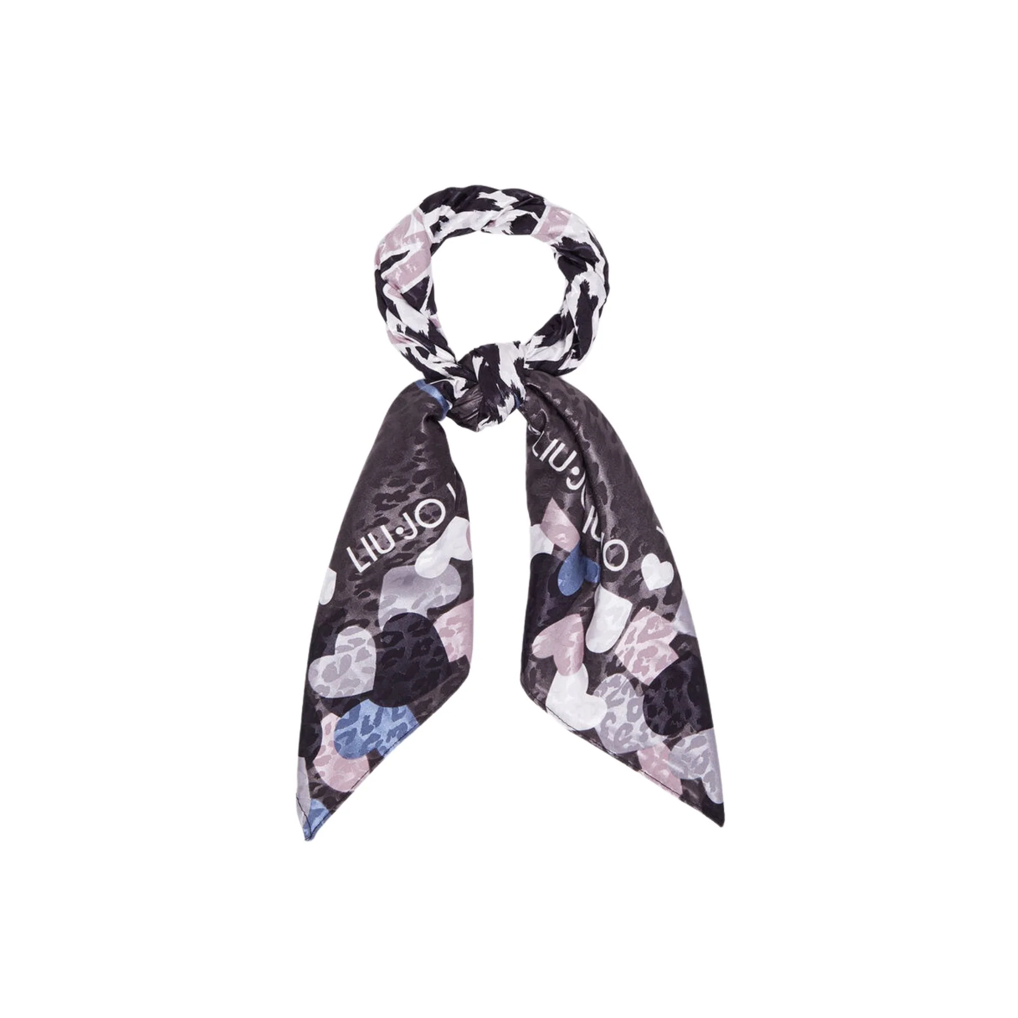 Foulard Donna con bordi fantasia a cuori - Image 4