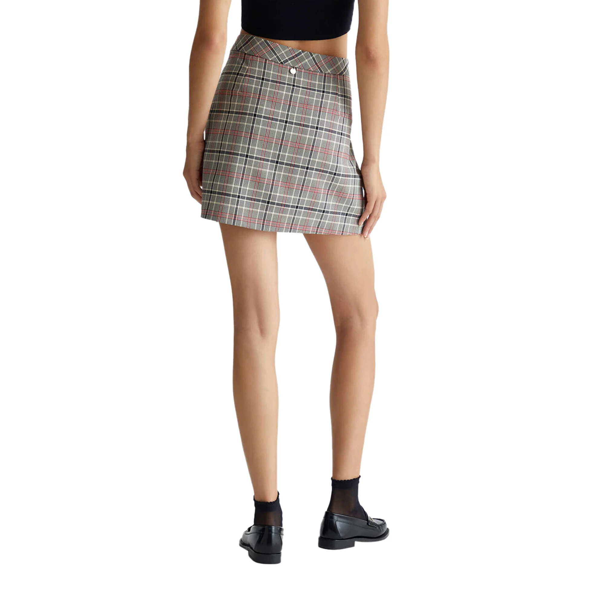 Minigonna Donna in Tartan grigio - Image 3