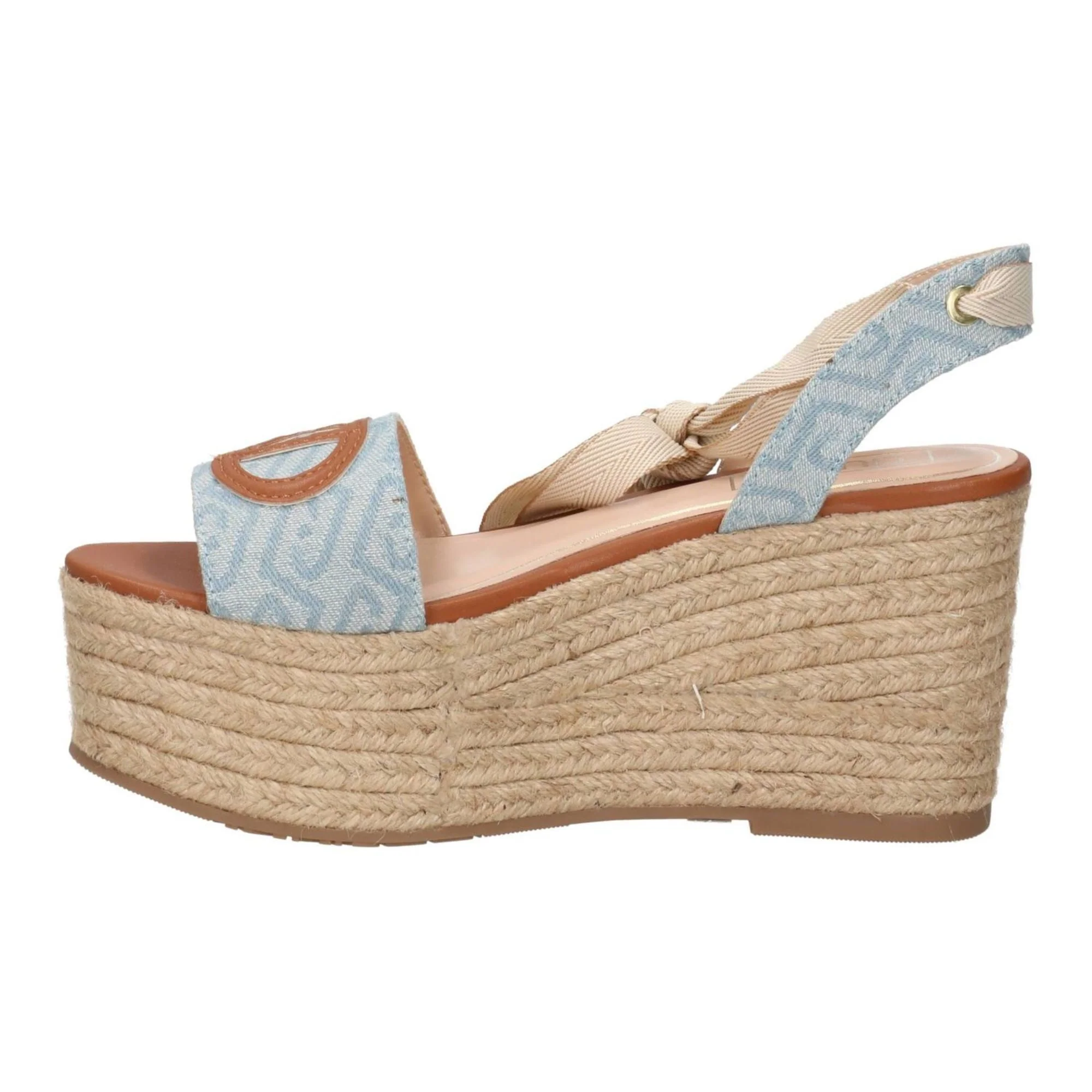 Sandalo donna con zeppa light blu - Image 2