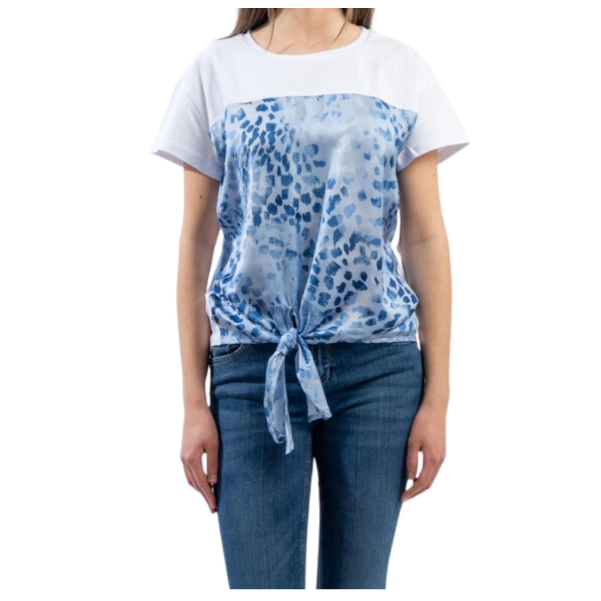 T-shirt Donna con foulard con nodo - Image 20