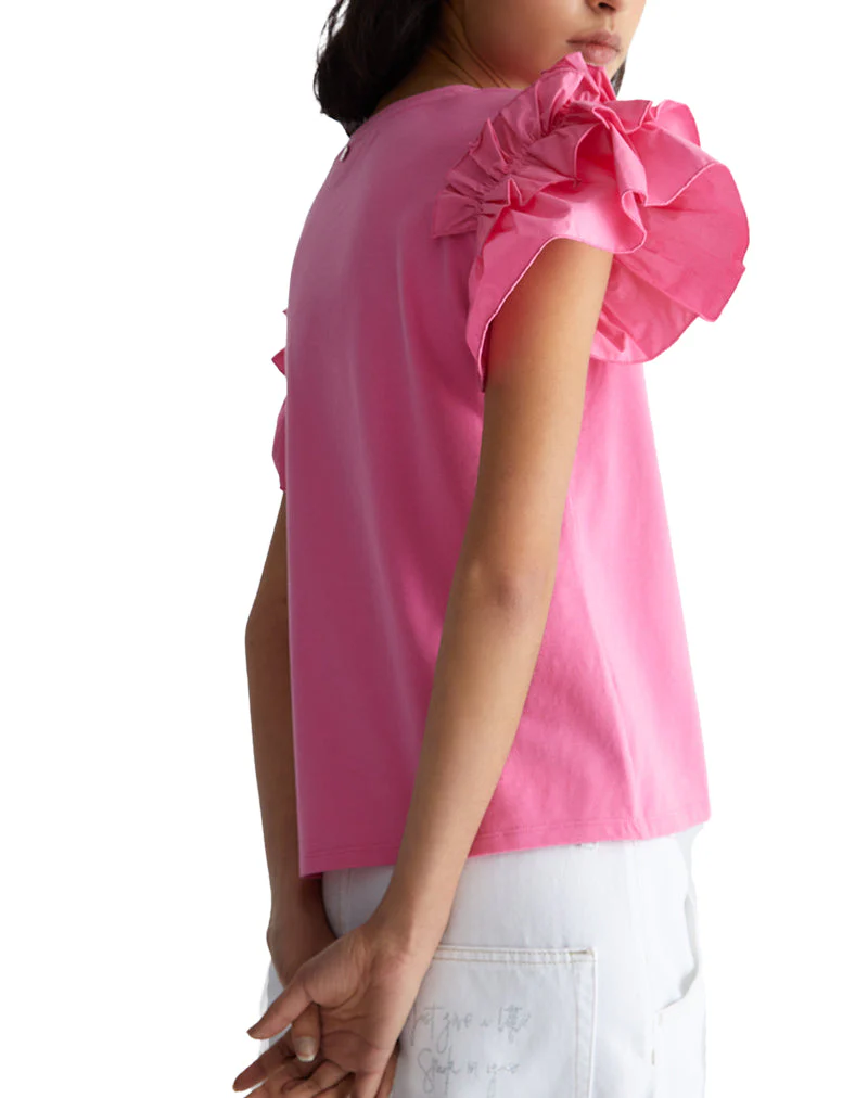 T-shirt con rouches donna - Orchidea - Image 25