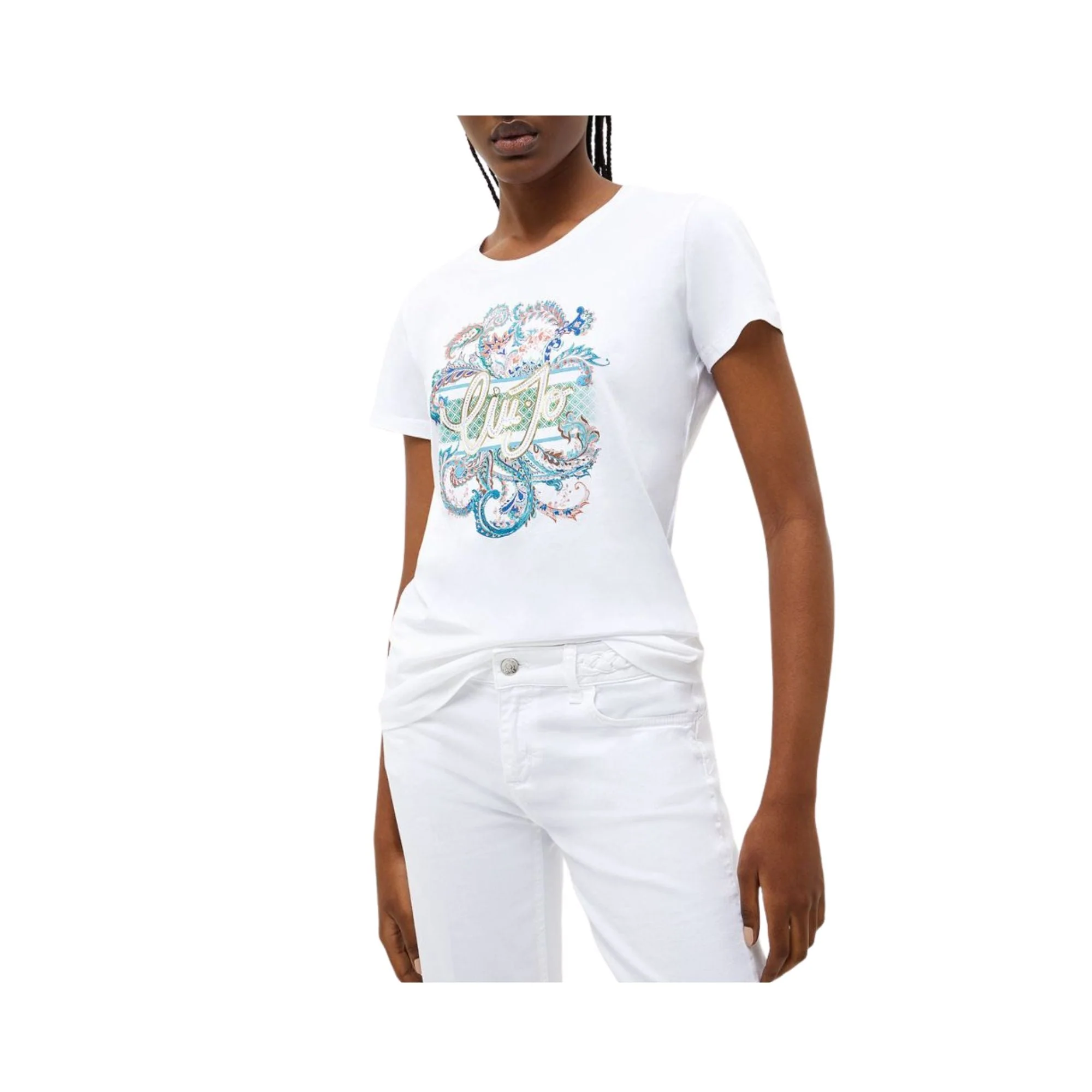 T-shirt Donna con strass e logo - Image 19