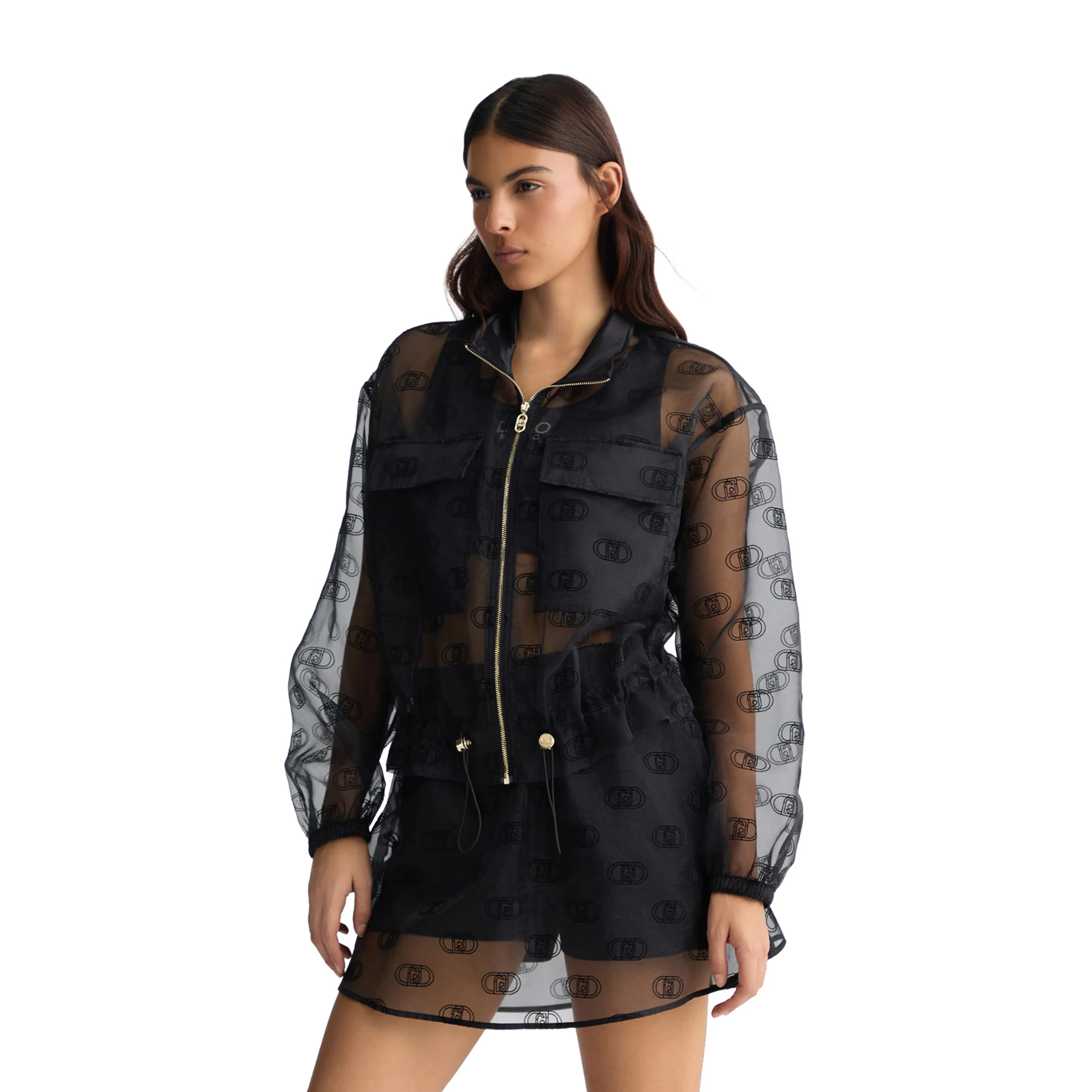 Giacca Donna in organza logata - Image 2