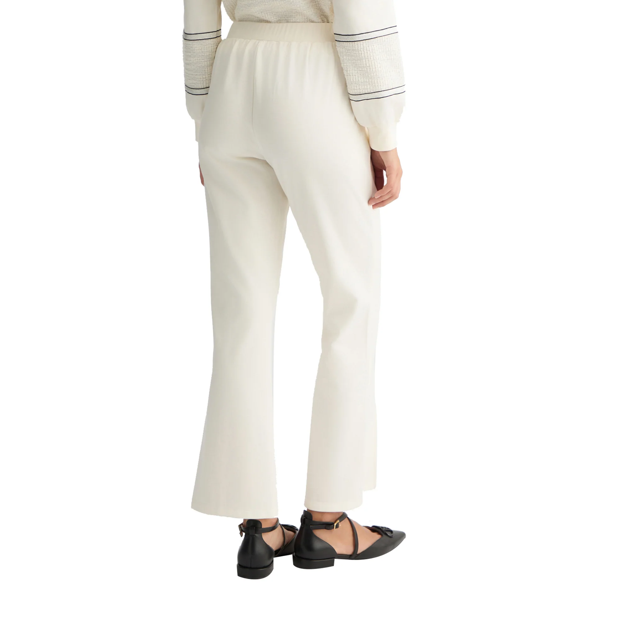 Pantaloni Flare Donna in jersey Bianco - Image 3