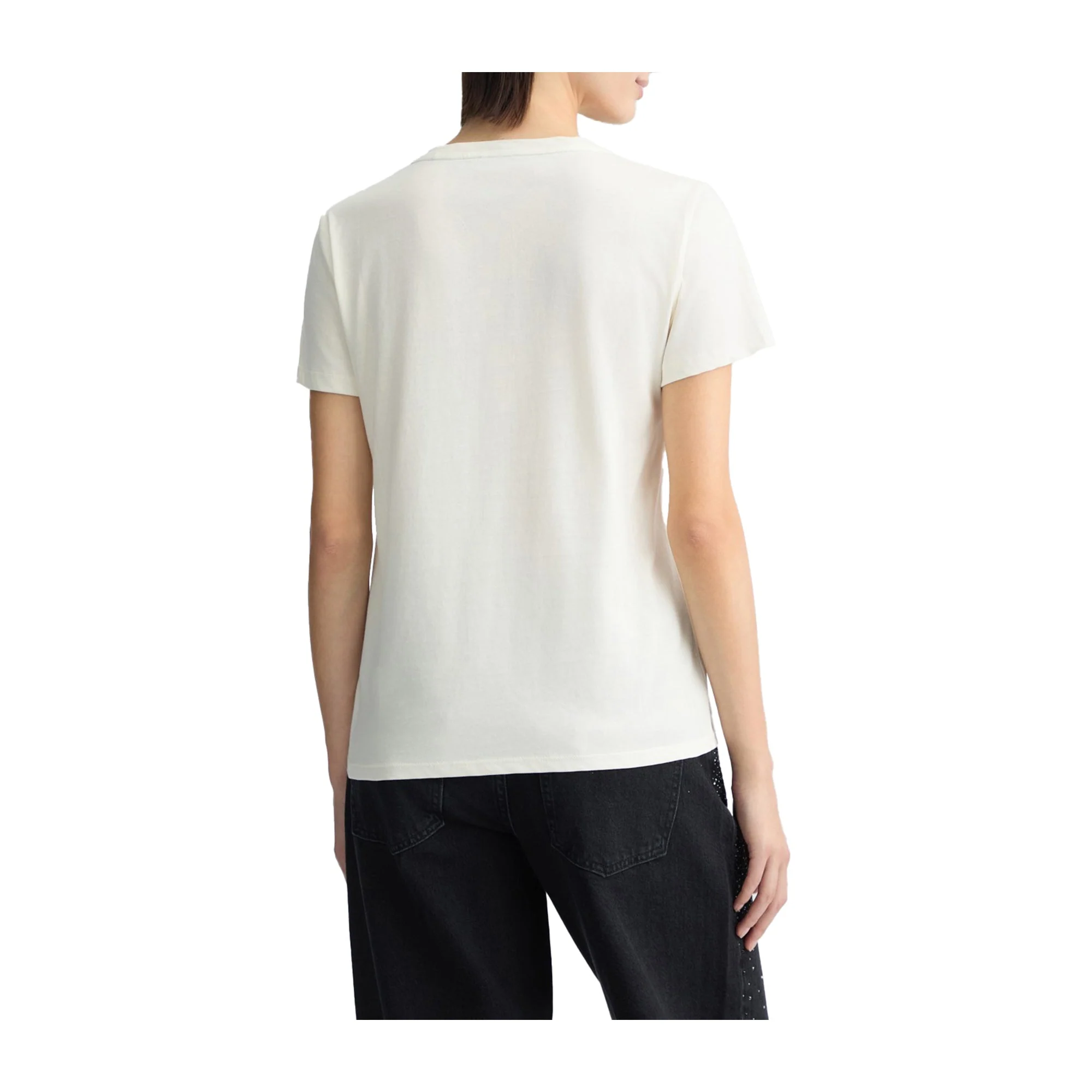 T-shirt Donna con taschino strass - Image 4