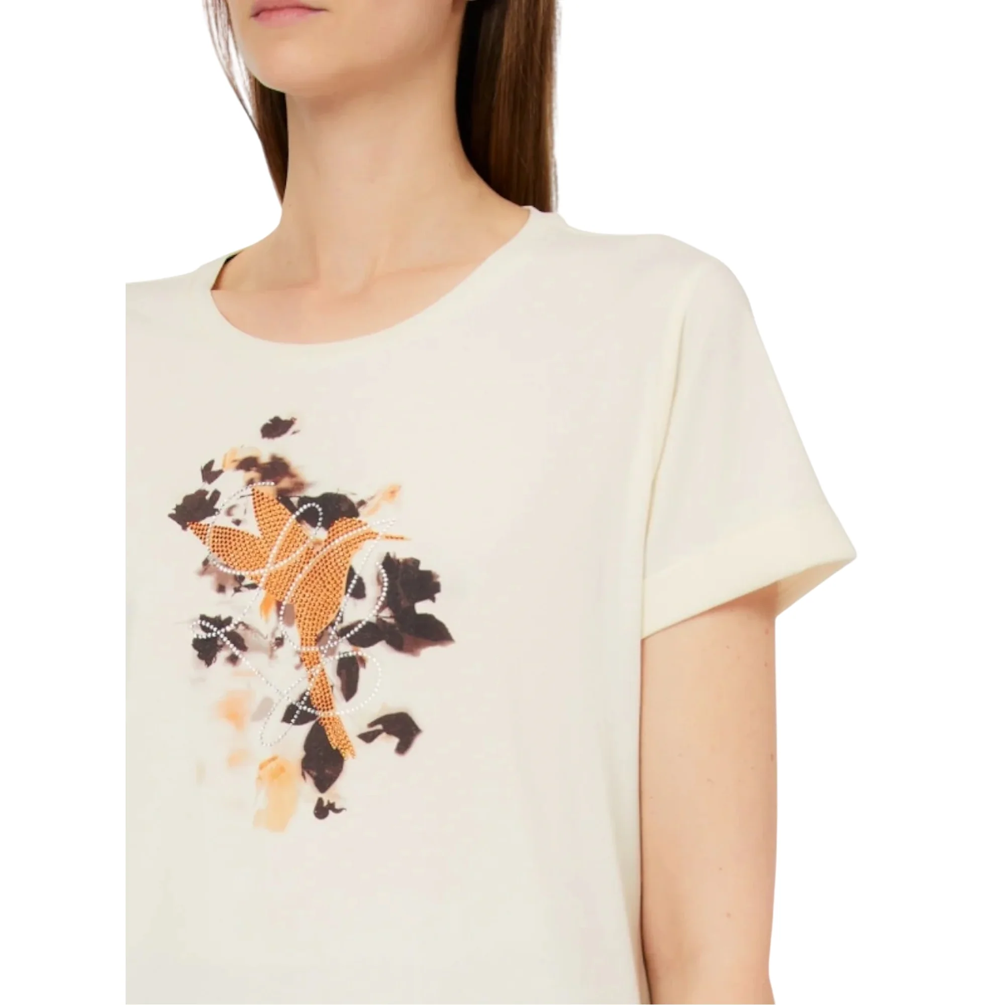 T-shirt bianca con stampa bird - Image 2