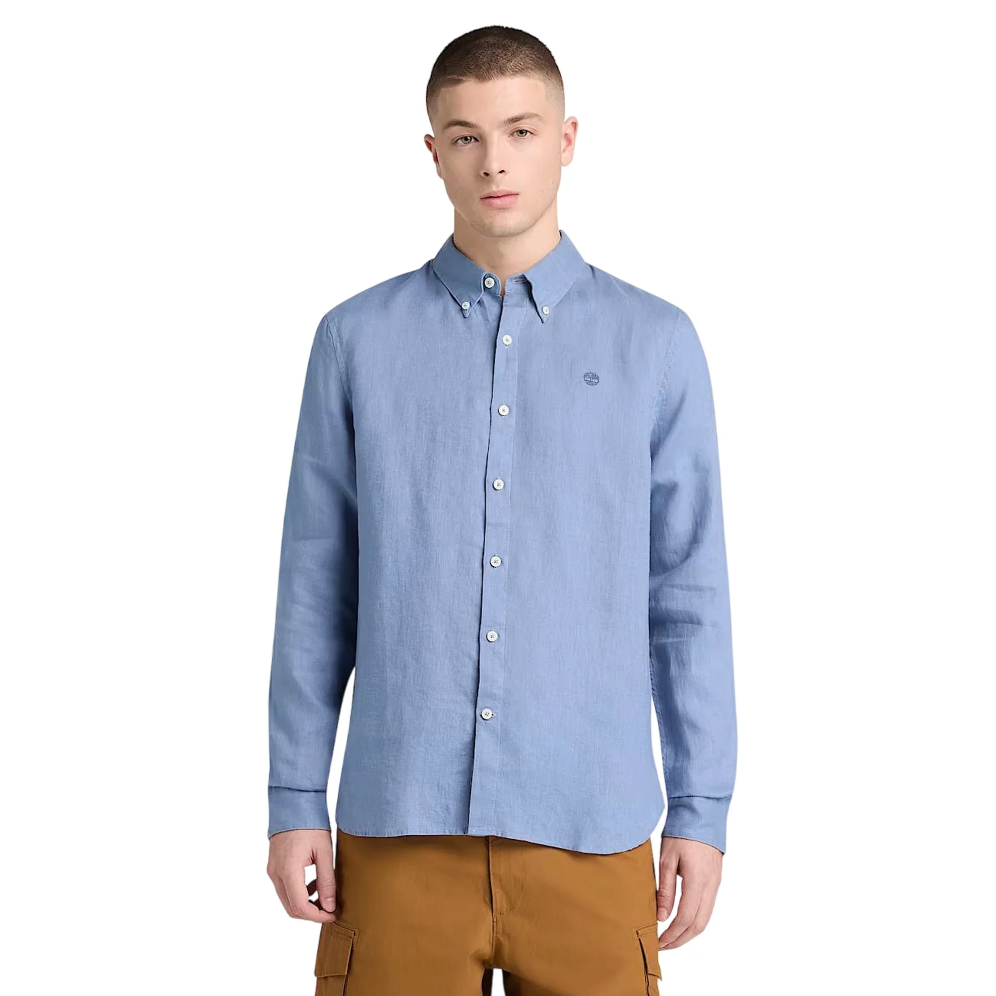 Camicia Uomo in lino Mill Brook Blu - Image 2