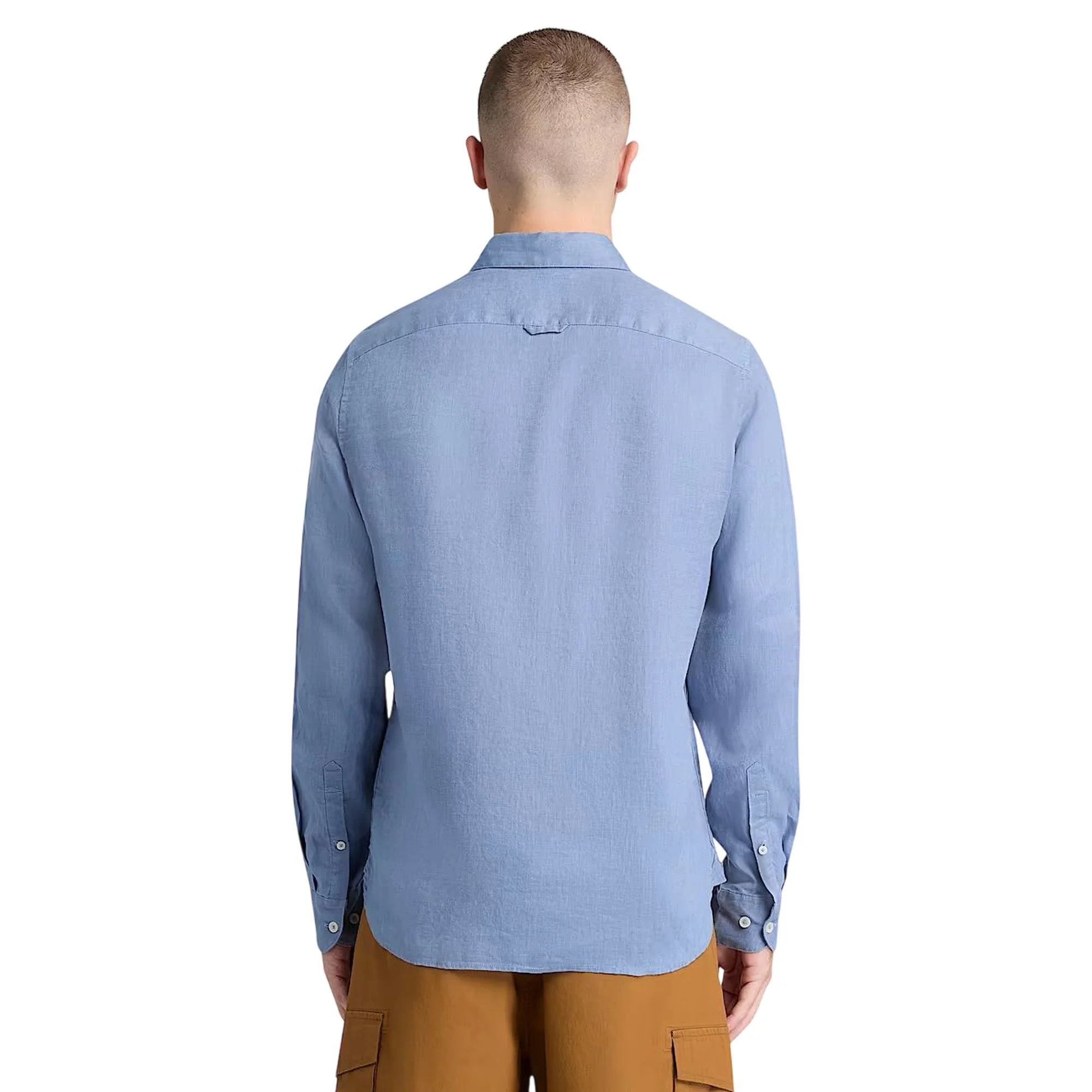 Camicia Uomo in lino Mill Brook Blu - Image 3
