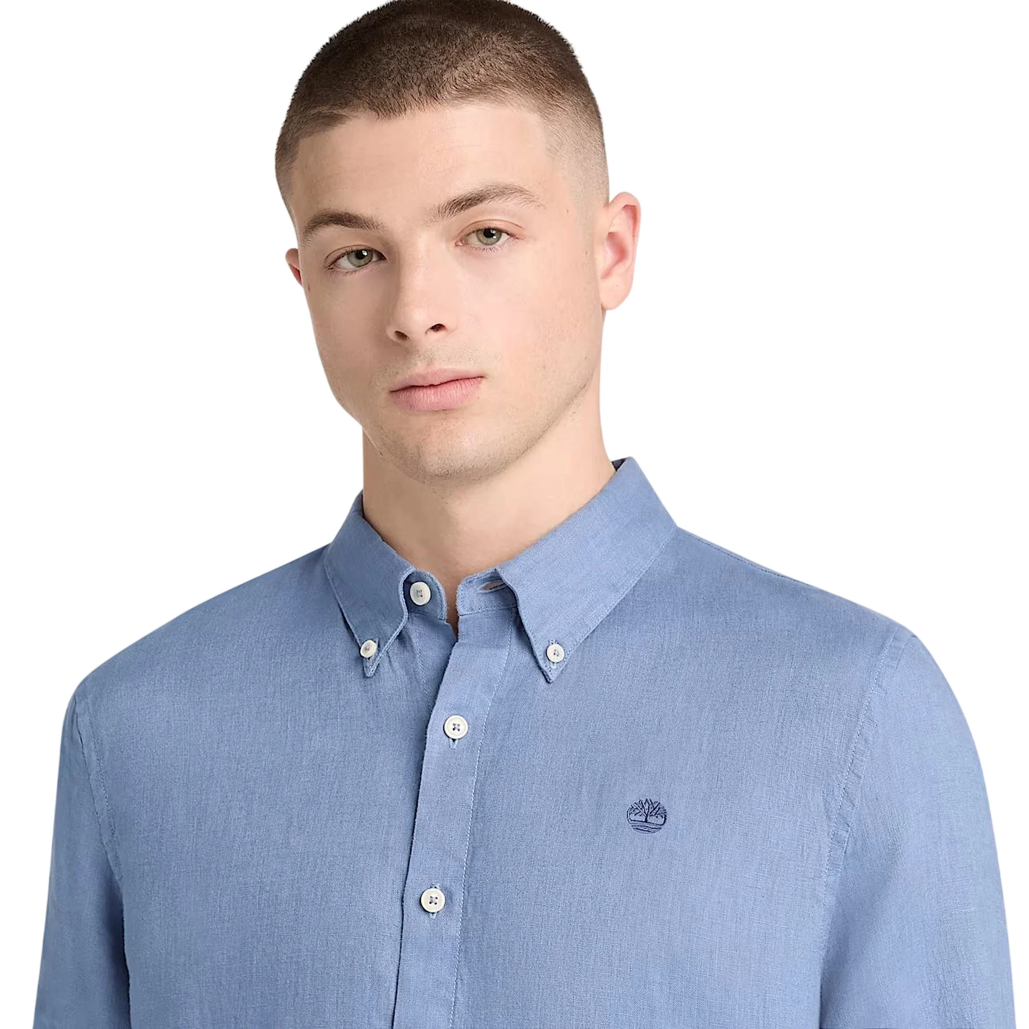 Camicia Uomo in lino Mill Brook Blu - Image 4