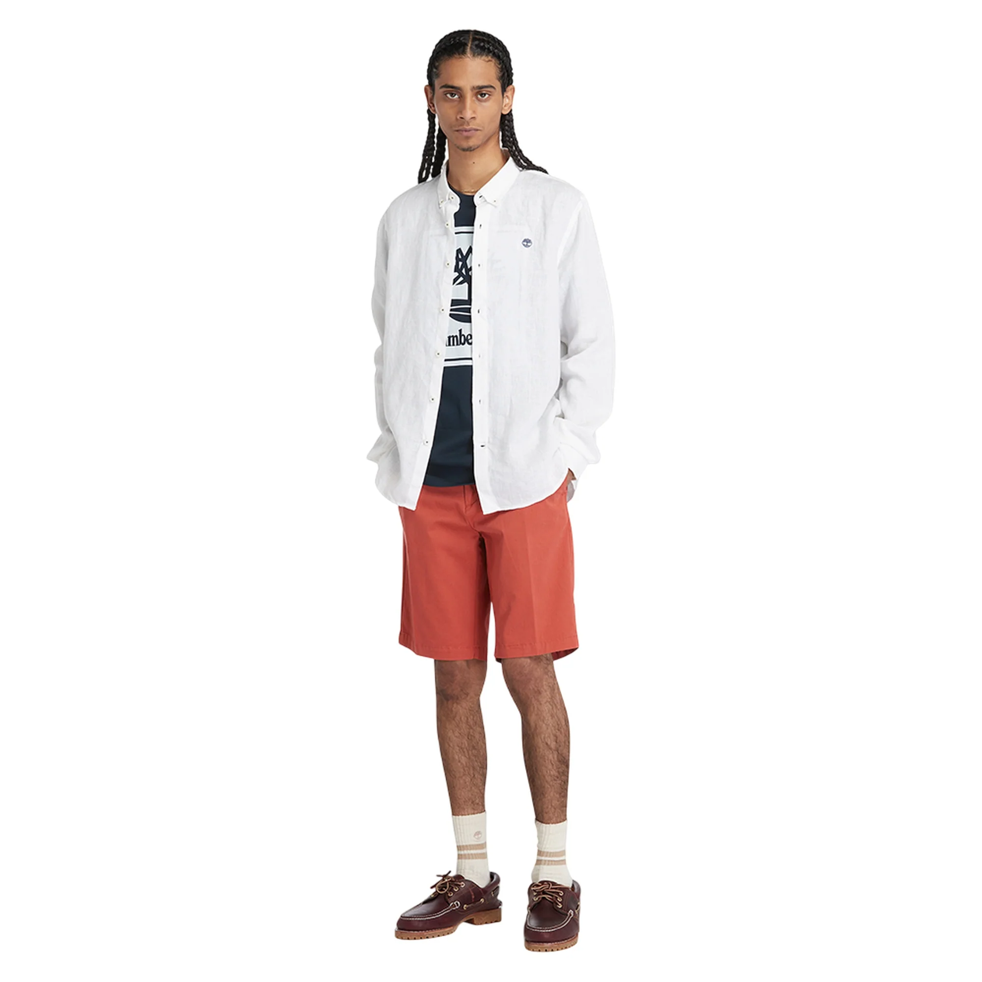 Bermuda Chino Uomo in Twill Claremont Rosso - Image 4