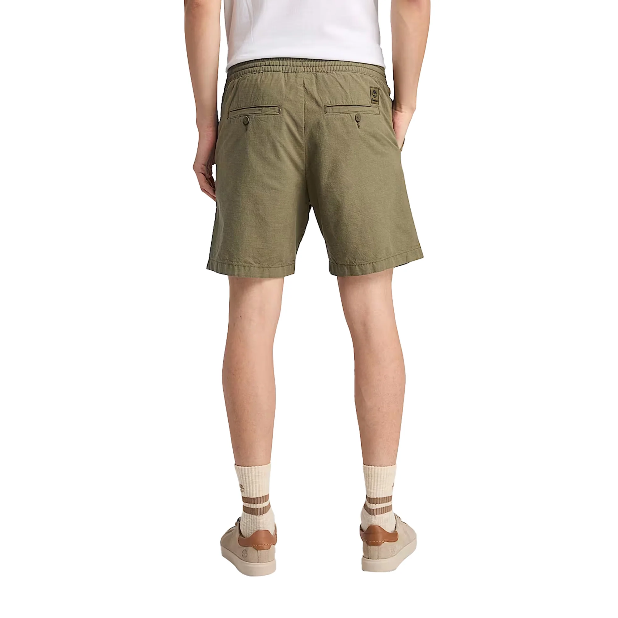 Shorts Uomo in Cotone e Lino Verde - Image 3