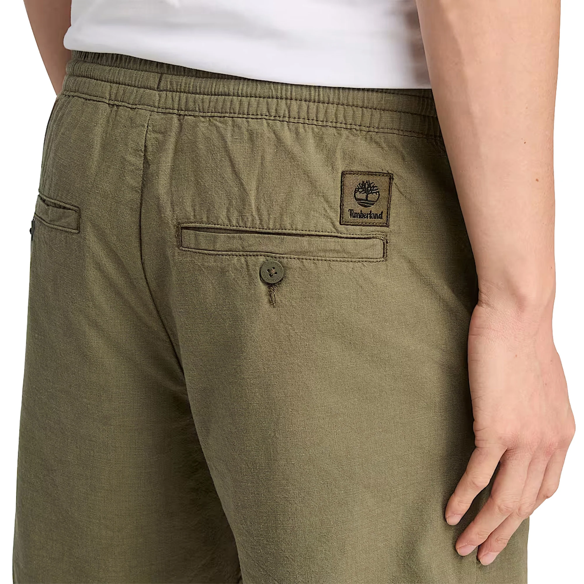 Shorts Uomo in Cotone e Lino Verde - Image 4