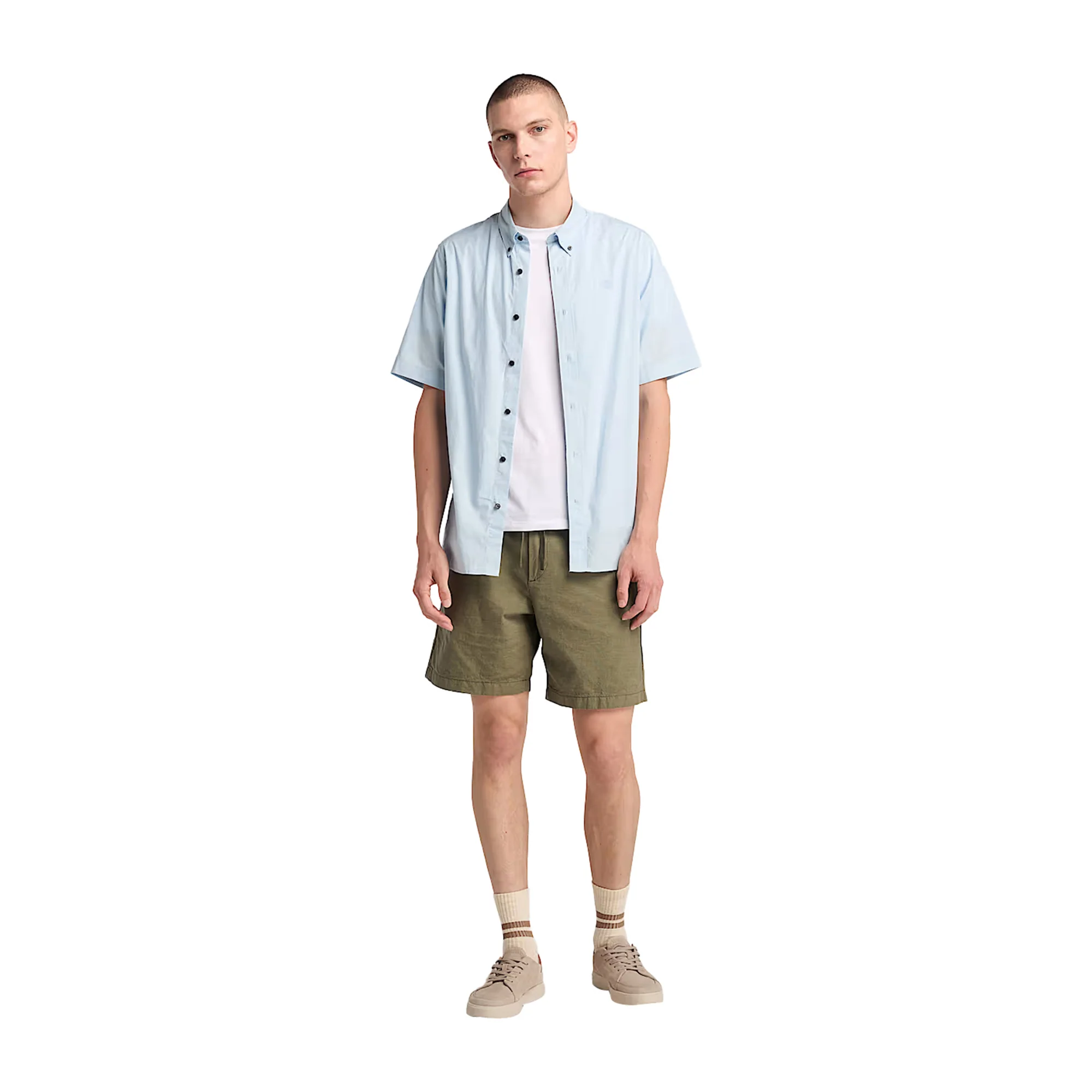 Shorts Uomo in Cotone e Lino Verde - Image 5