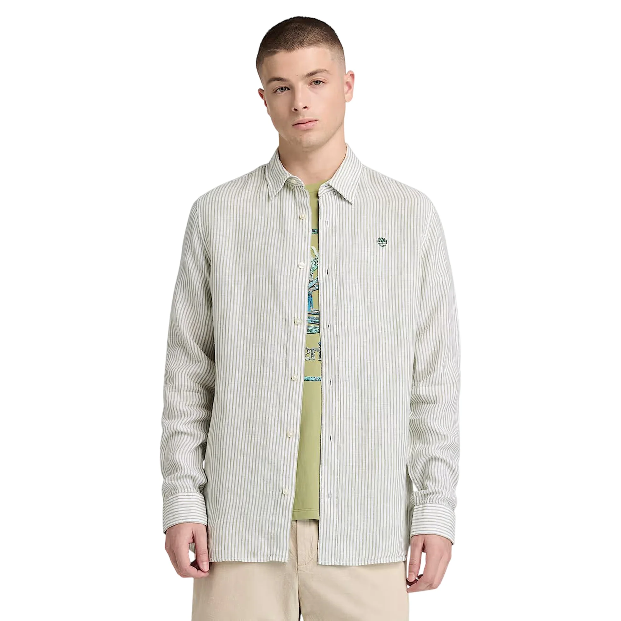 Camicia Uomo Mill Brook in misto lino a righe - Image 2