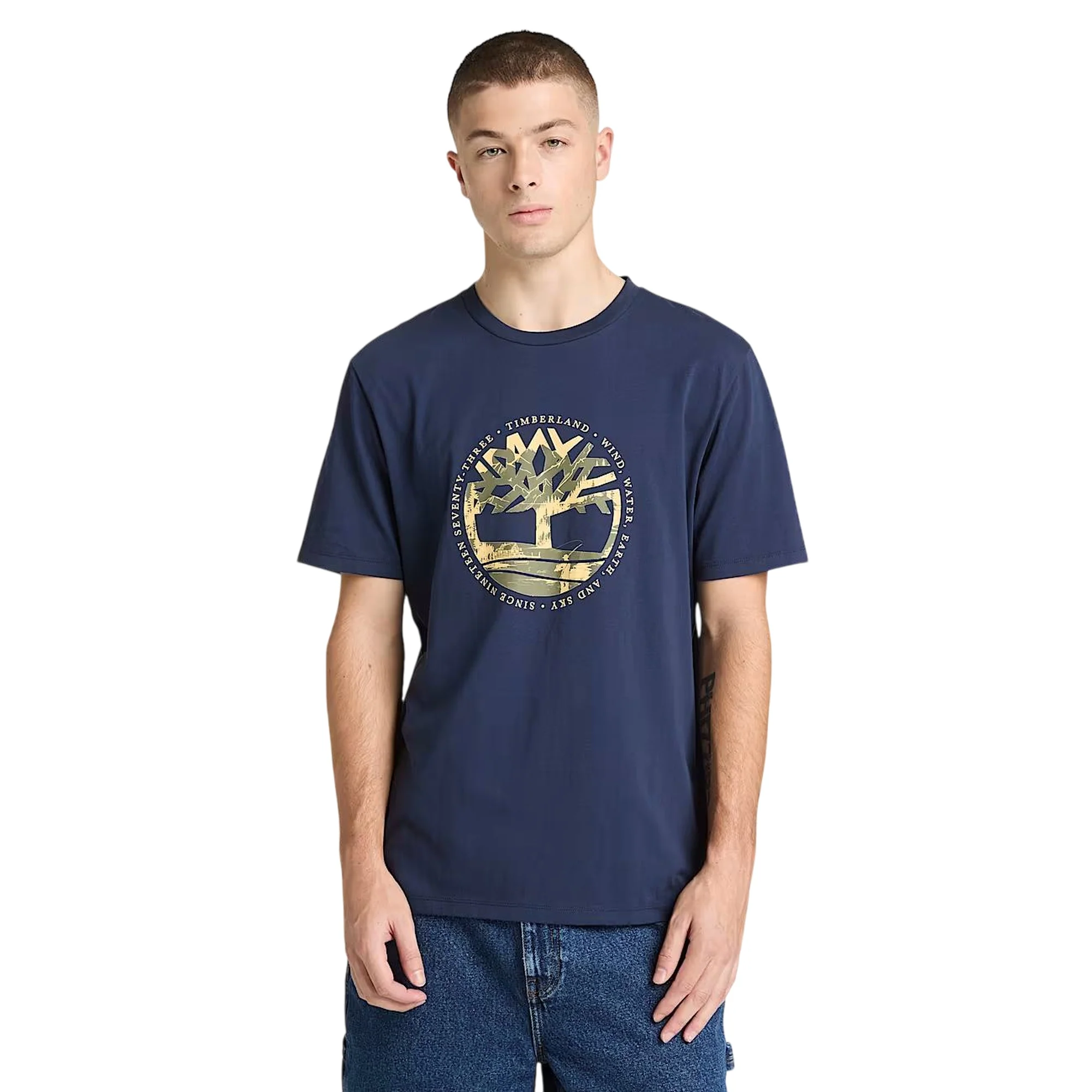 T-shirt Uomo Blu con stampa grafica - Image 2