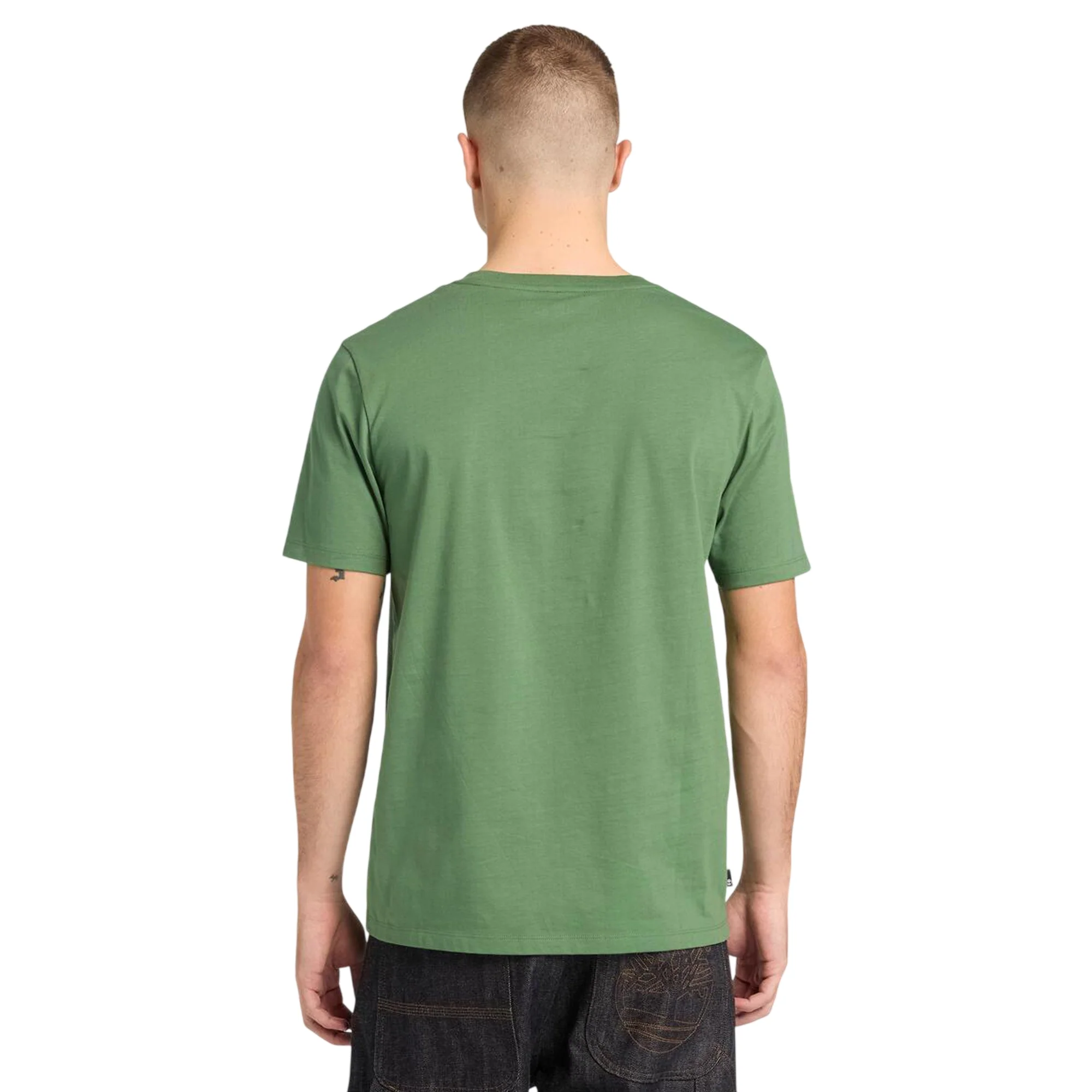 T-shirt Uomo Linear Logo Verde - Image 3