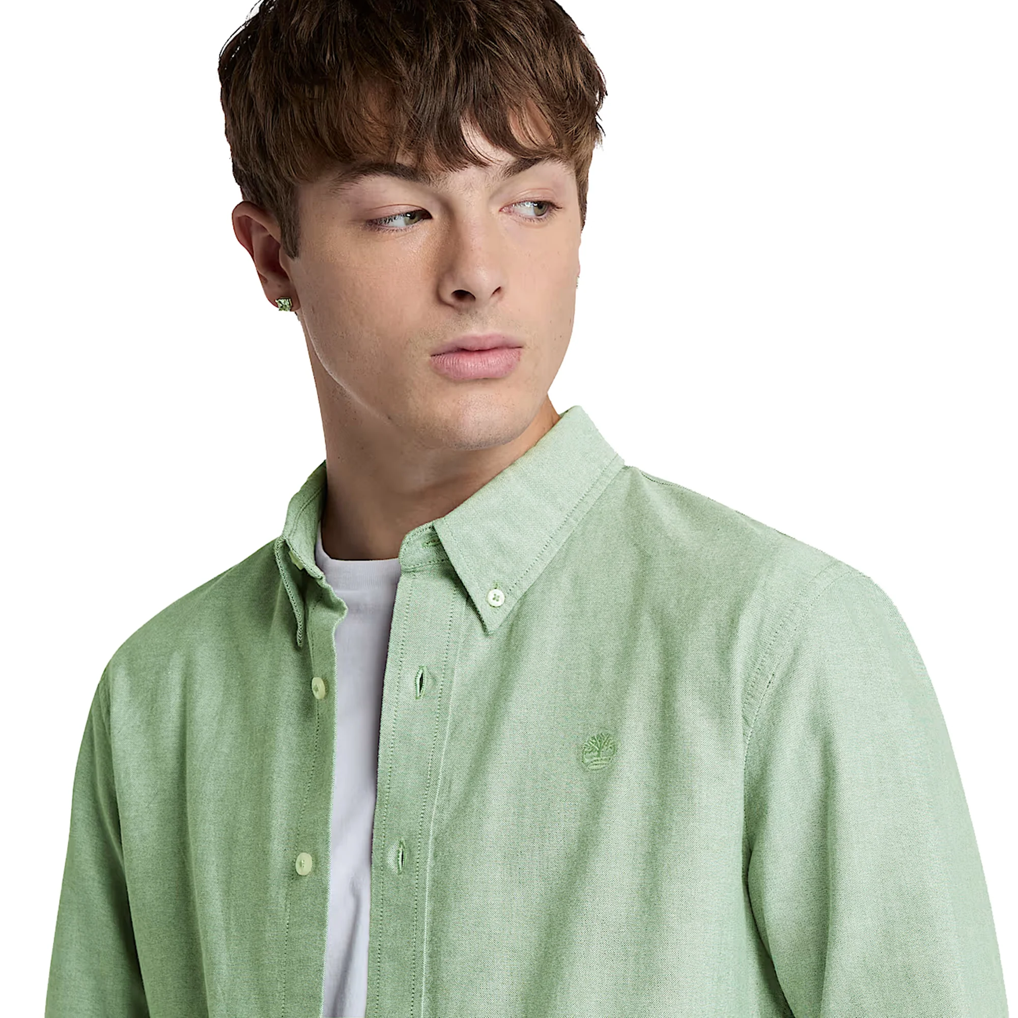 Camicia Uomo Oxford Verde - Image 4