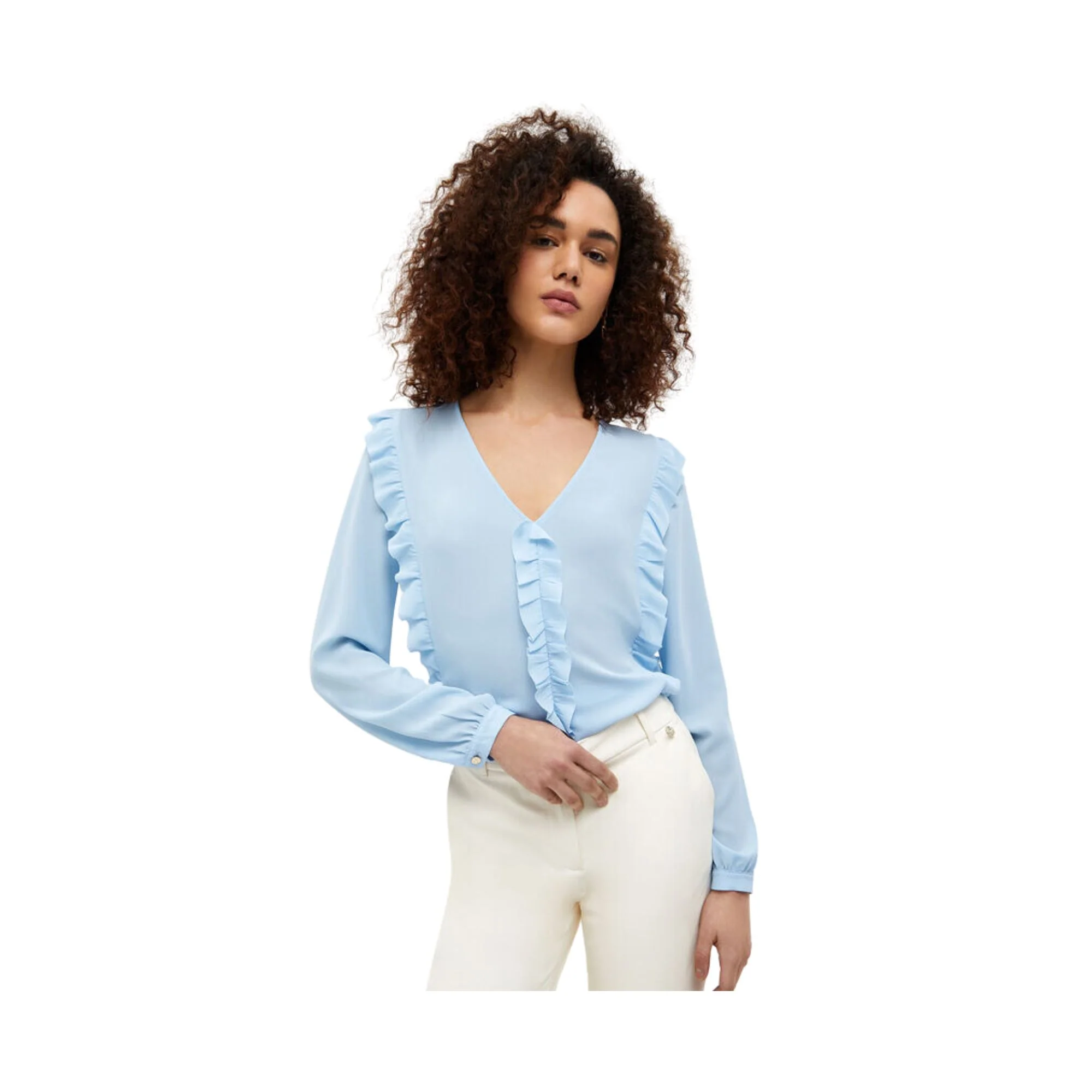 Blusa Donna con rouches sui lati - Image 2