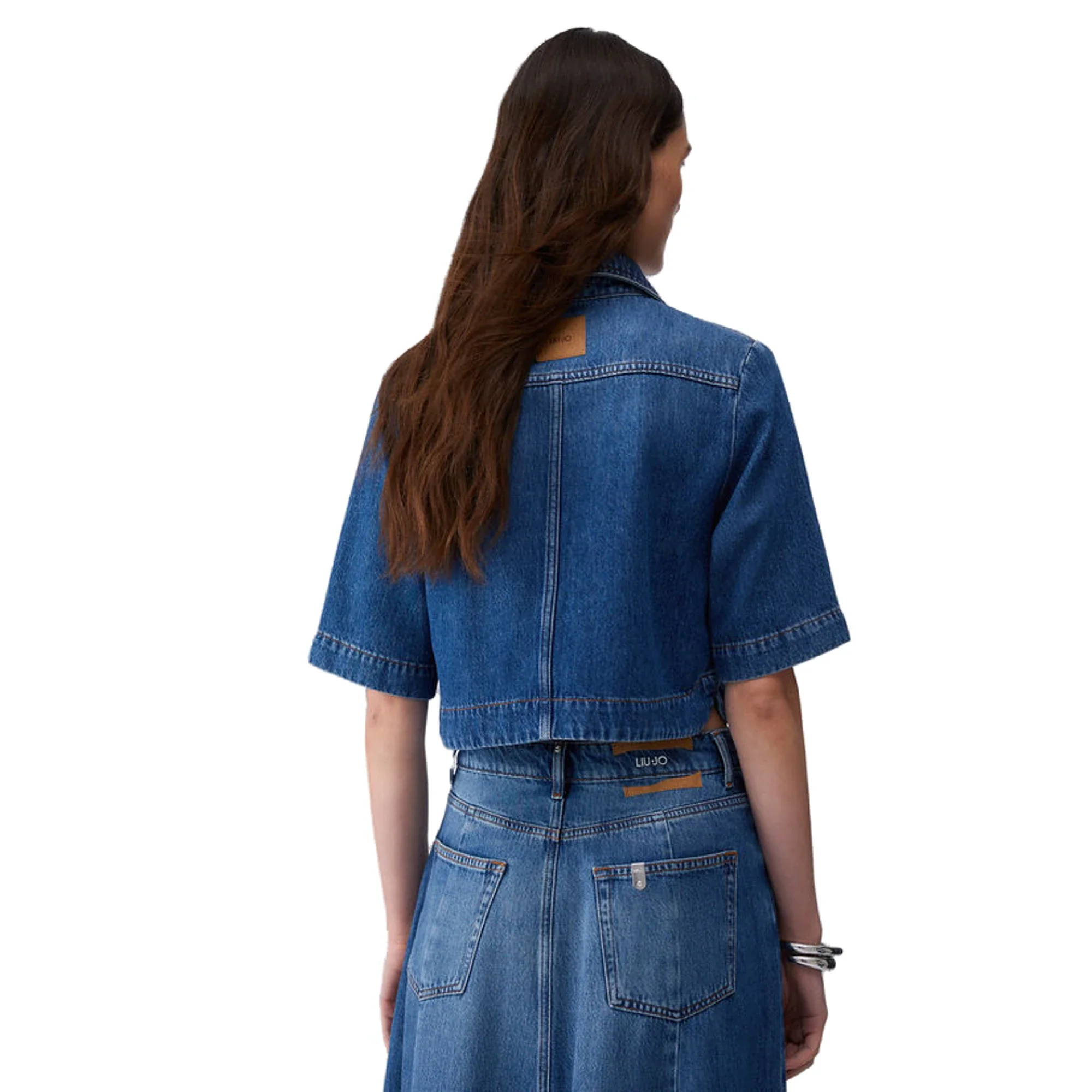 Camicia Donna cropped in denim - Image 3