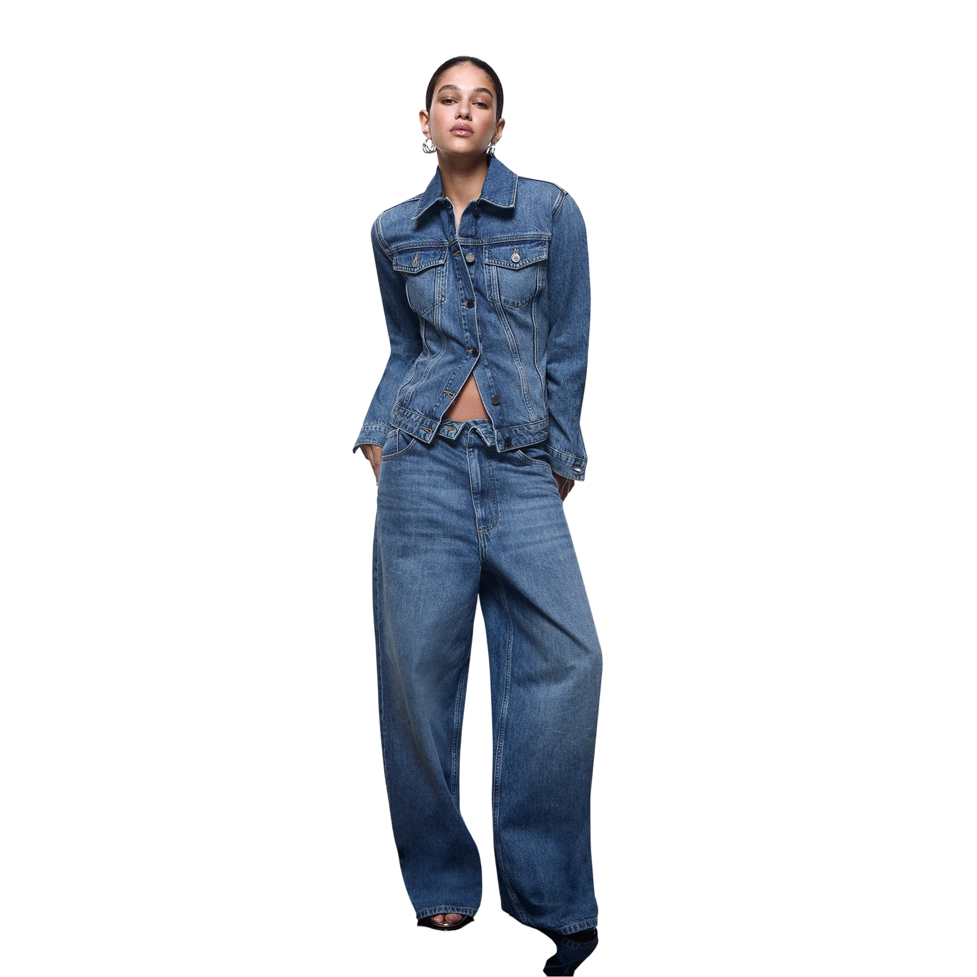 Giacca Donna in denim con stringhe sul retro - Image 5