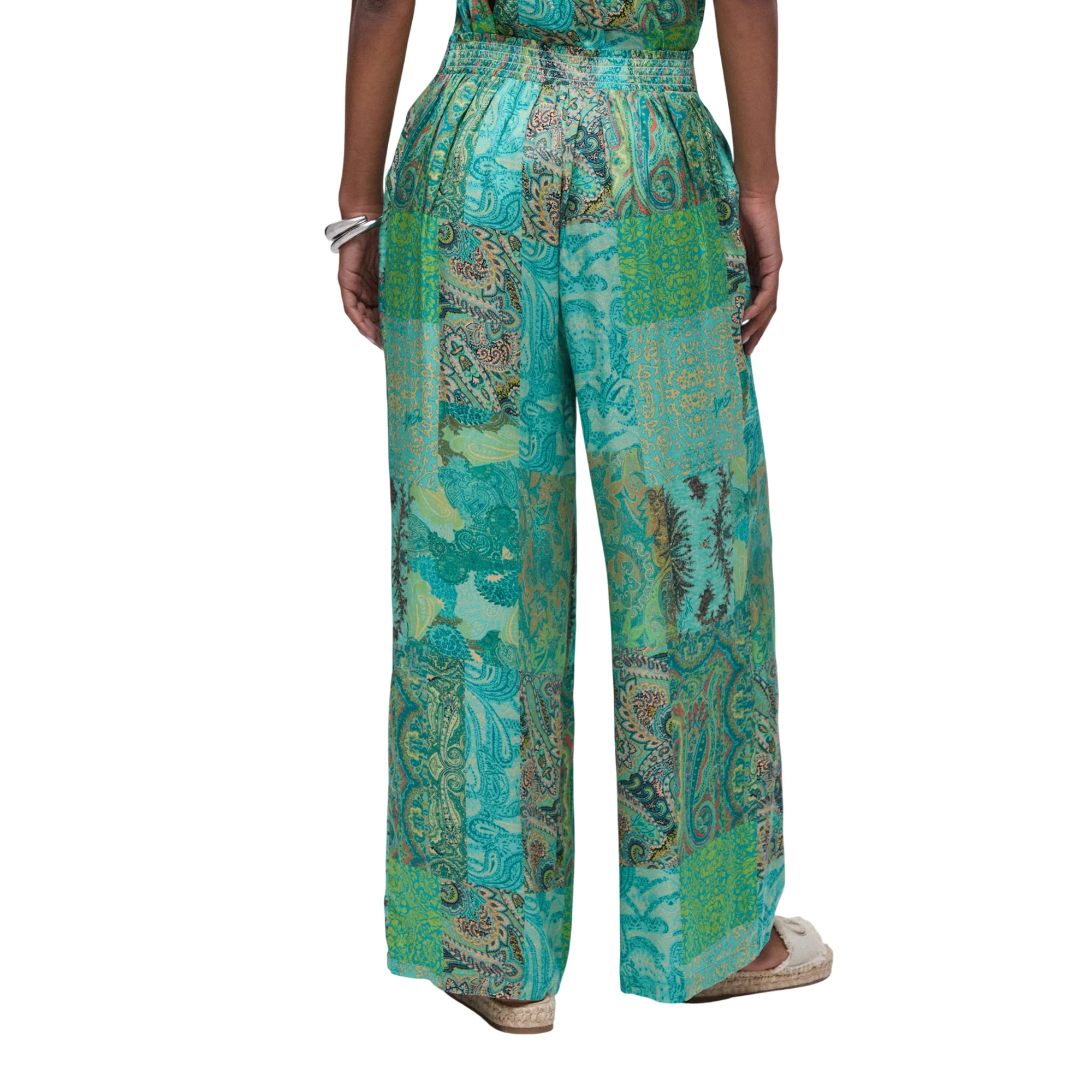 Pantalone Donna a gamba larga con fantasia - Image 3