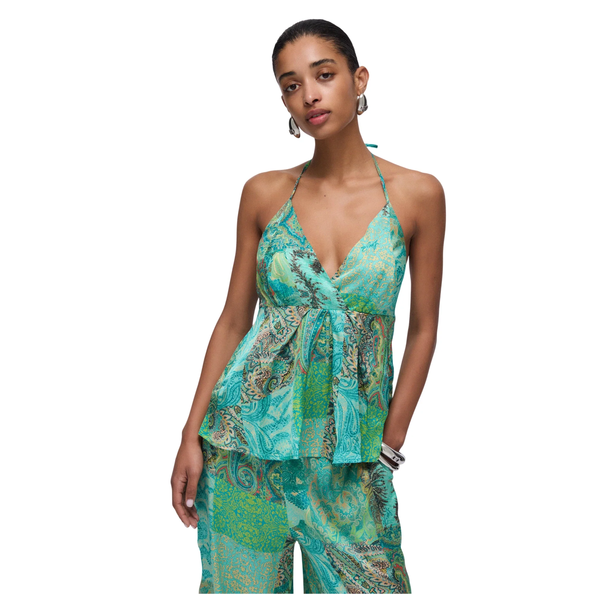 Top Donna con scollo a V con stampa - Image 2