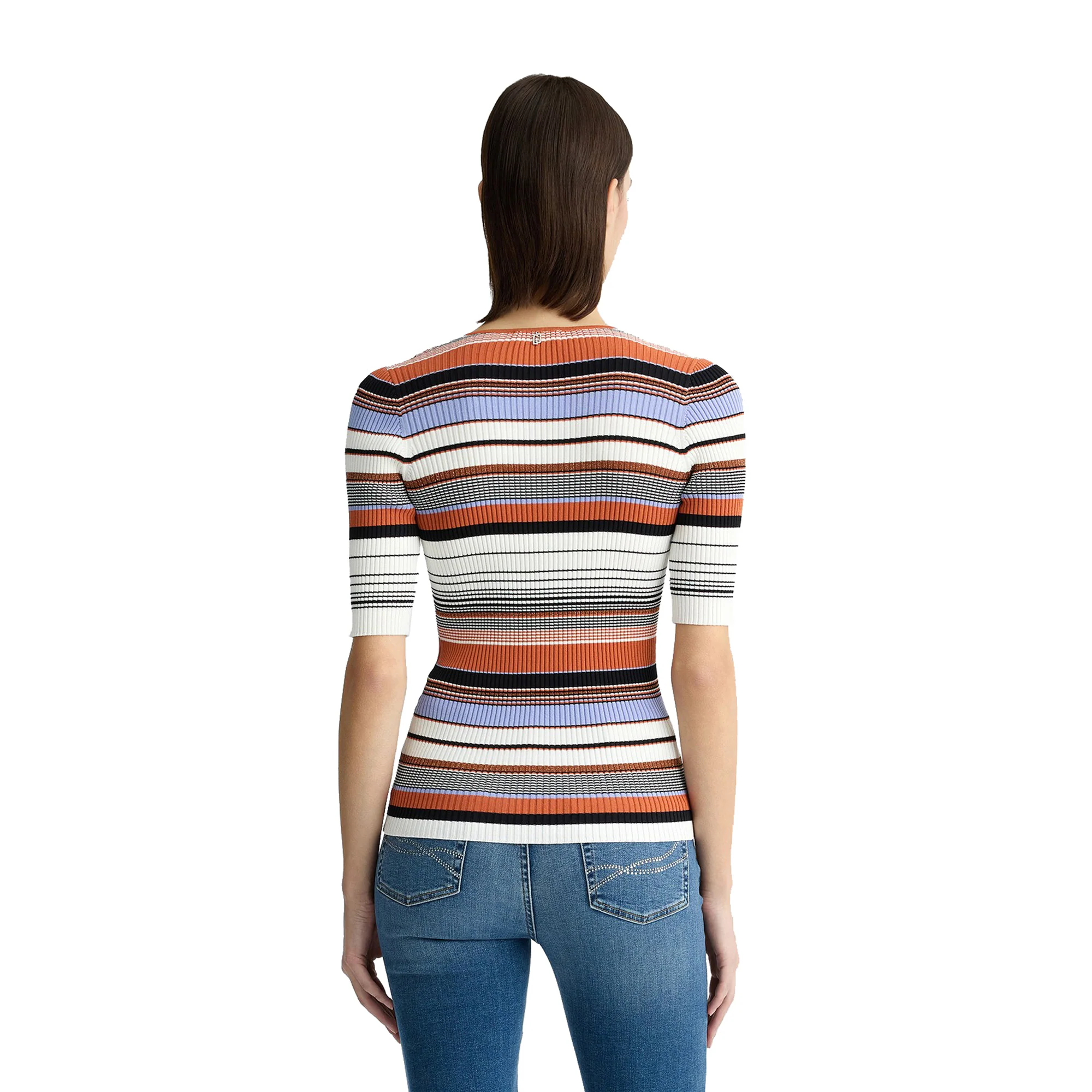 Maglia Donna con motivo a righe multicolor - Image 3