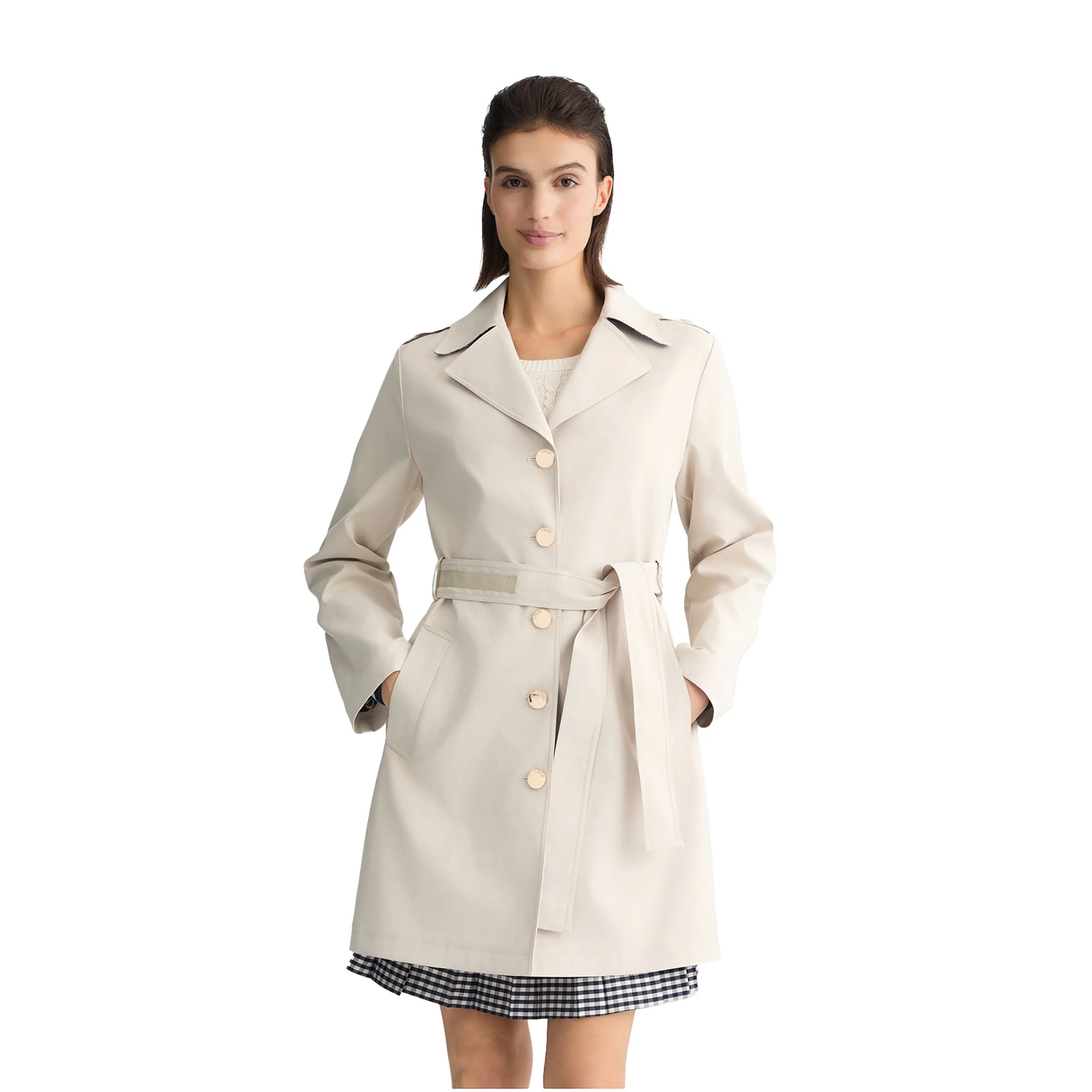Trench Donna con cintura Beige - Image 2