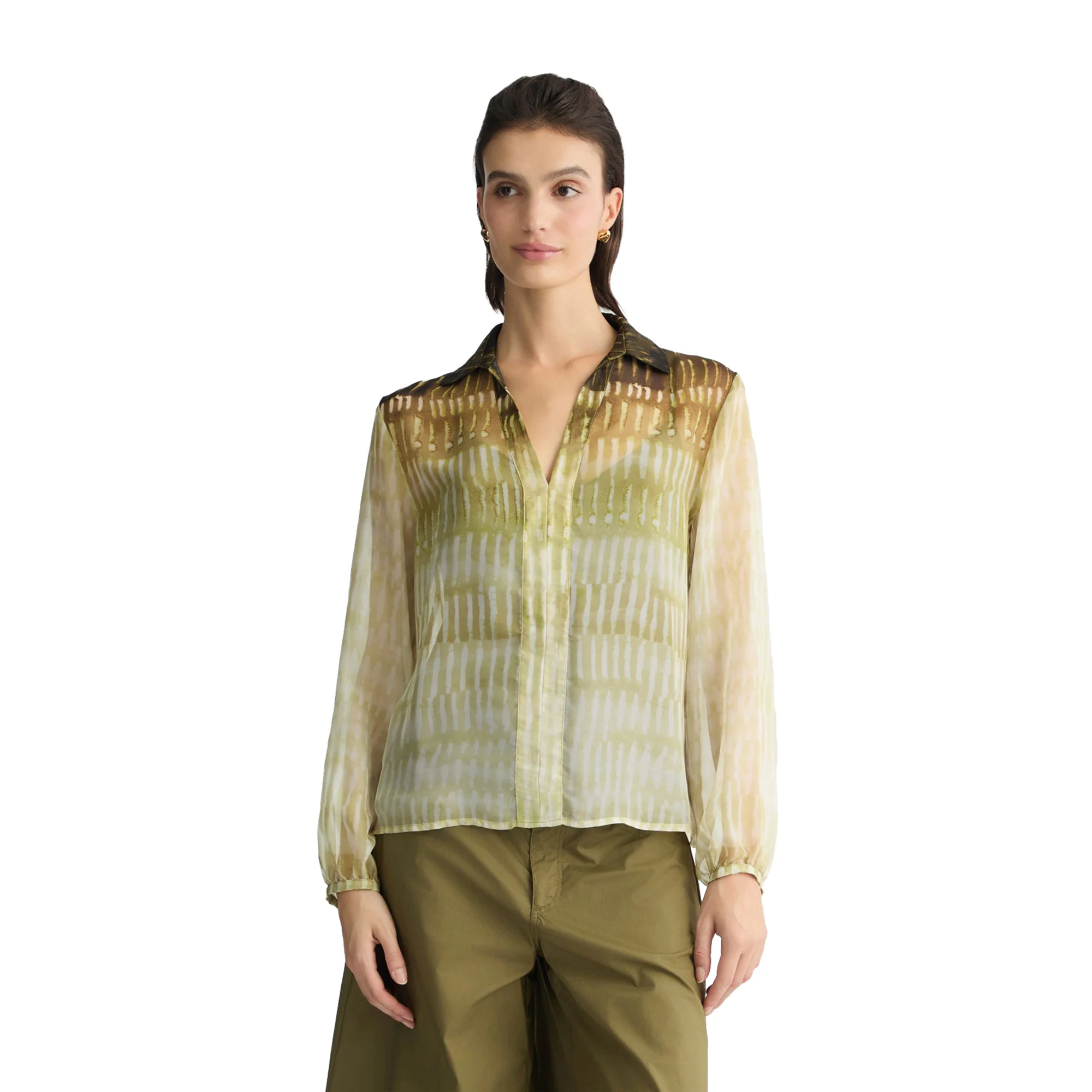 Blusa Donna in chiffon stampato - Image 2