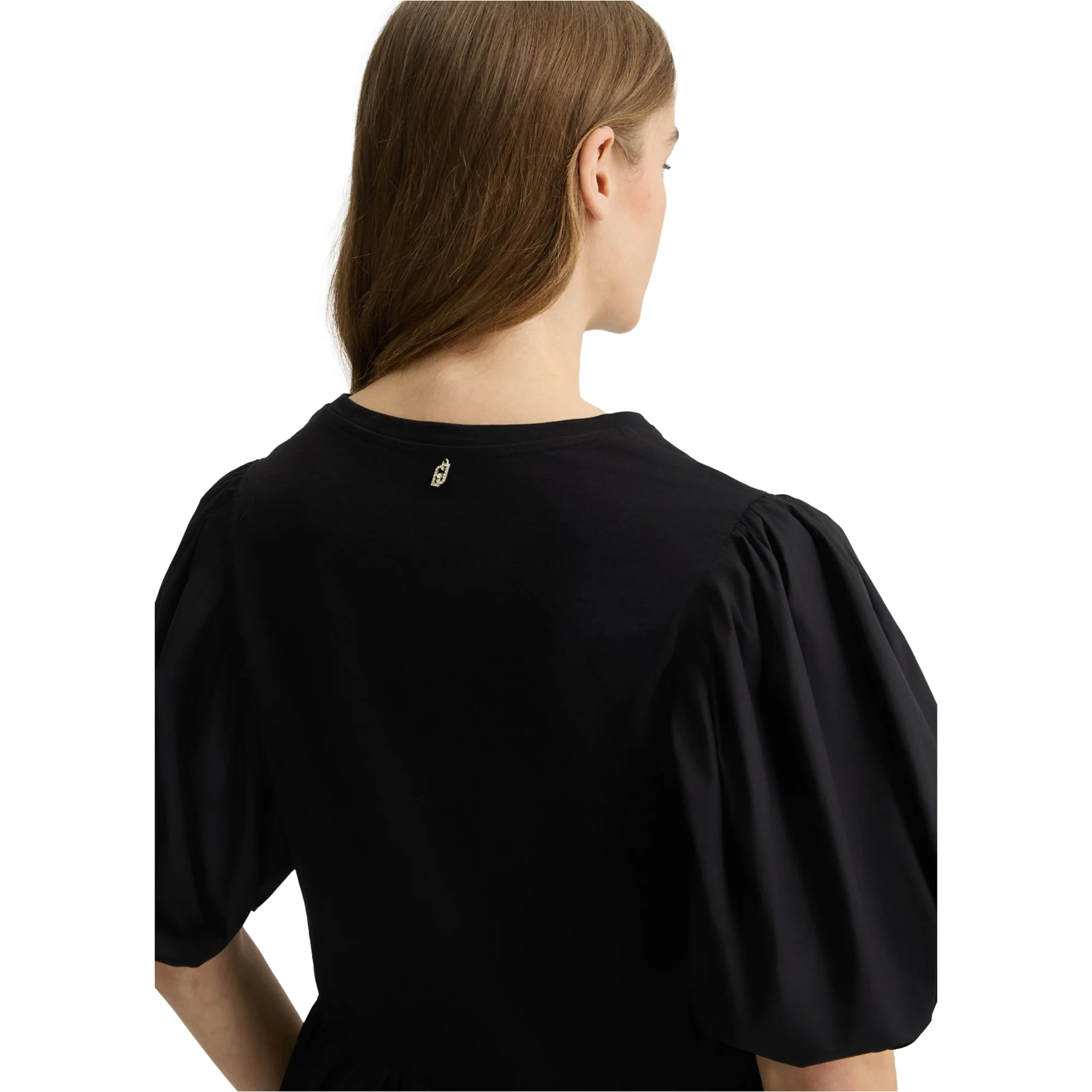 Blusa Donna in popeline Nero - Image 4