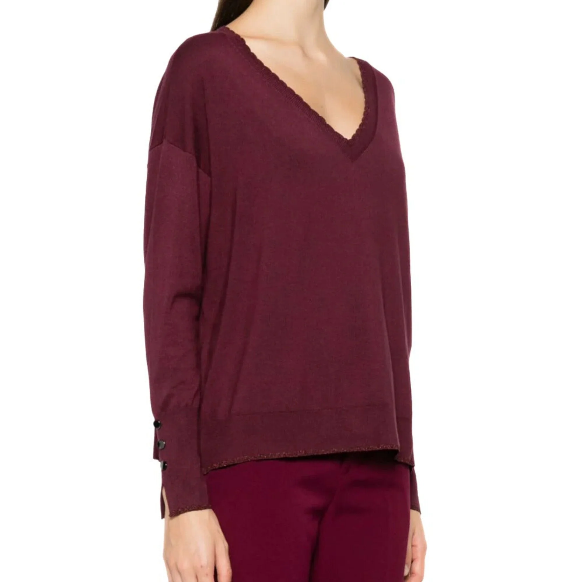 Maglia Donna a V con logo posteriore - Image 13