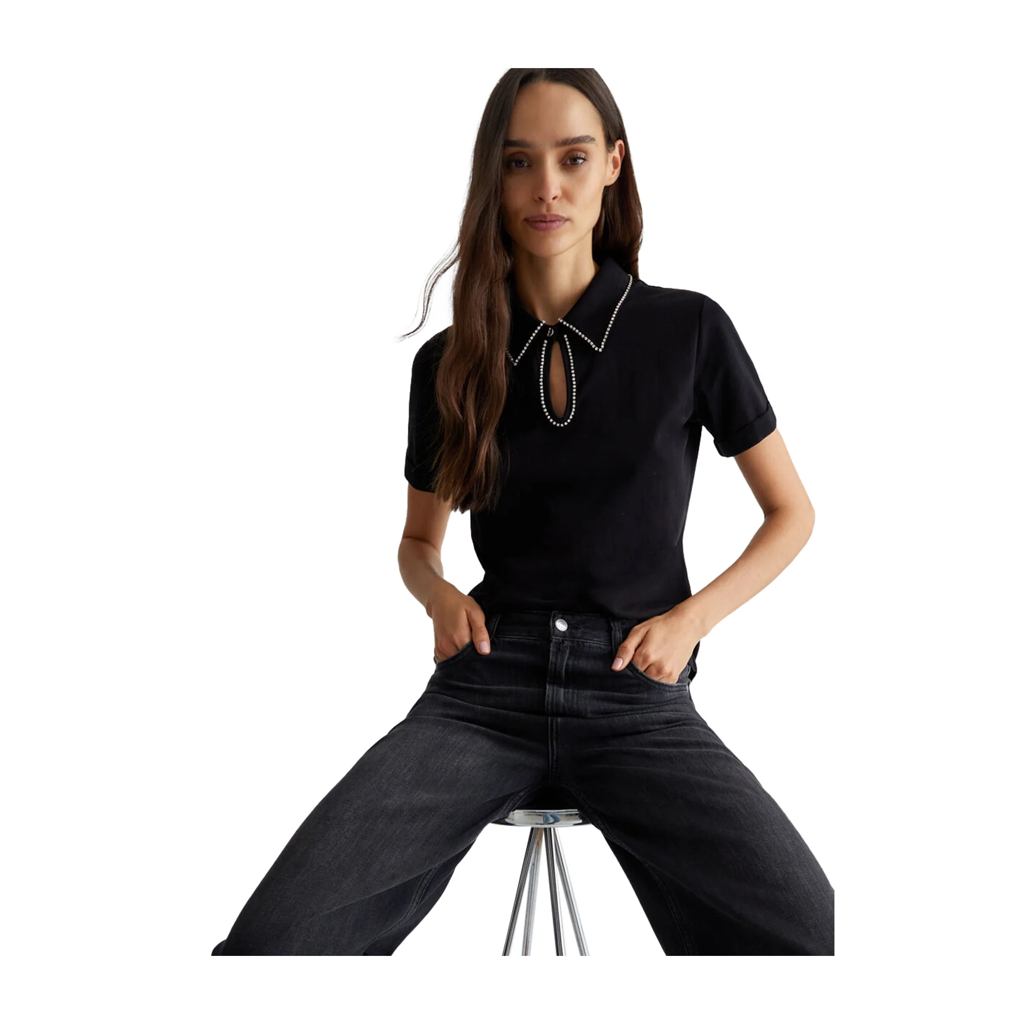 Polo Donna con scollo a goccia - Image 6