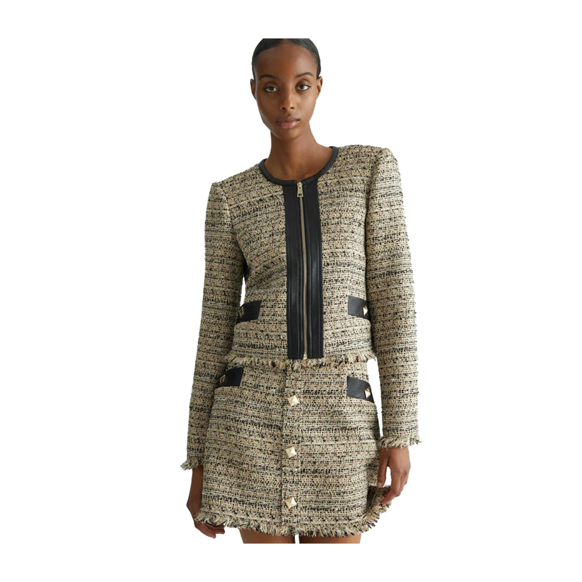 Giacca Donna tessuto bouclé con zip - Image 2